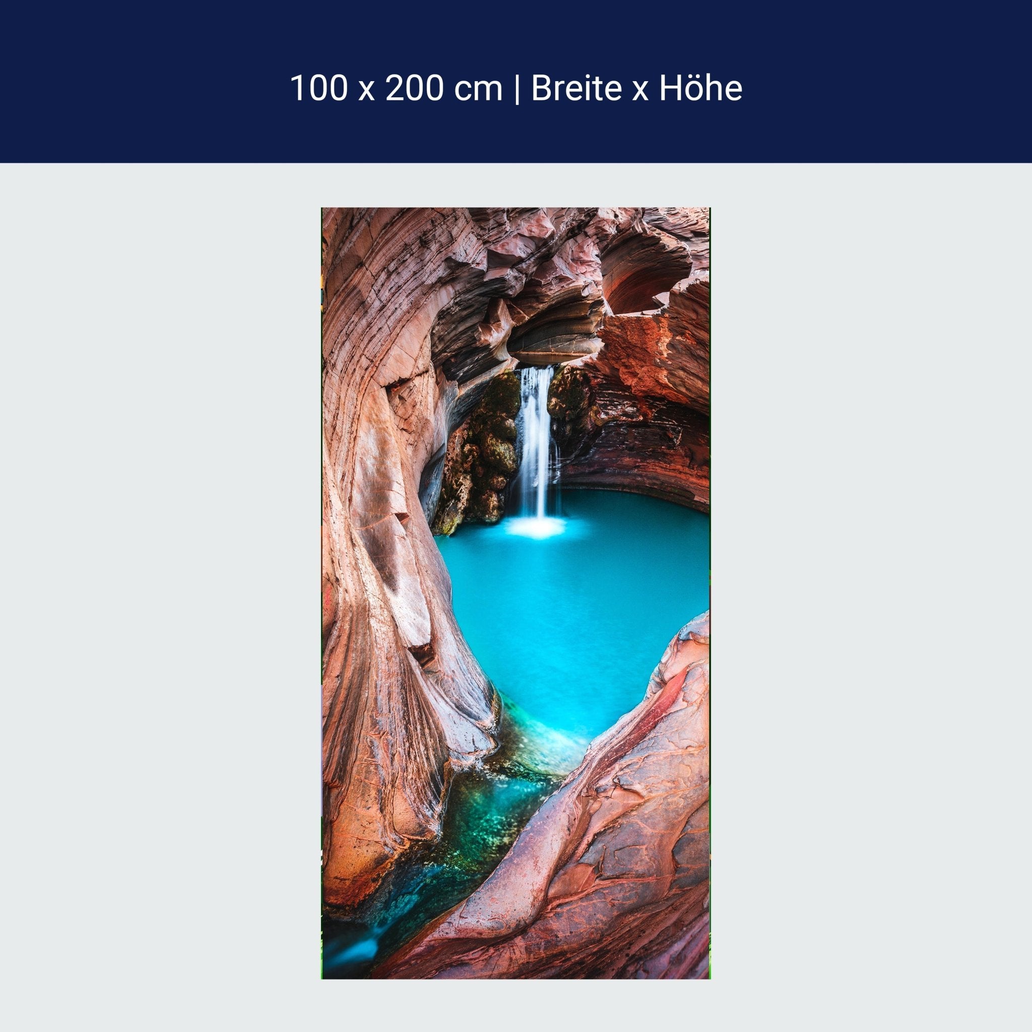 Türtapete Wasserfall in Höhle, Felsen, Wasser M1305 Türtapete Wasserfall in Höhle, Felsen, Wasser M1305