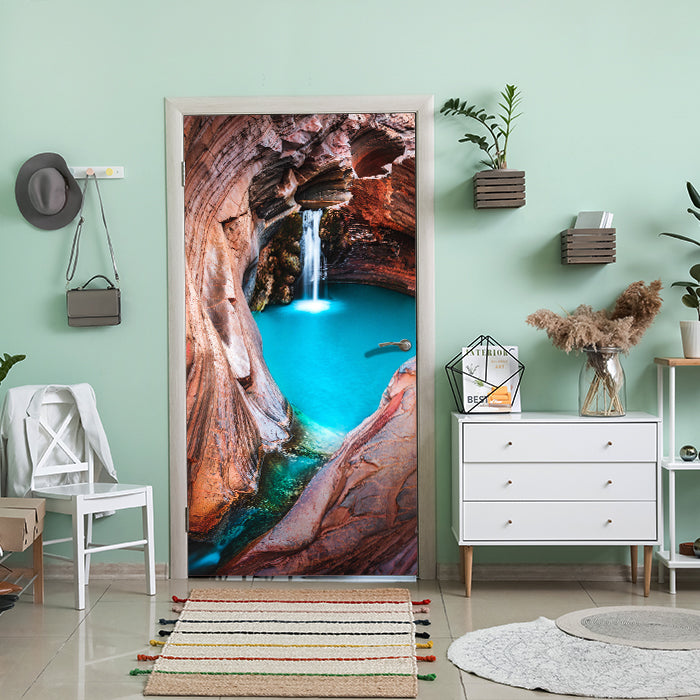 Türtapete Wasserfall in Höhle, Felsen, Wasser M1305 - Bild 1 Türtapete Wasserfall in Höhle, Felsen, Wasser M1305 - Bild 1