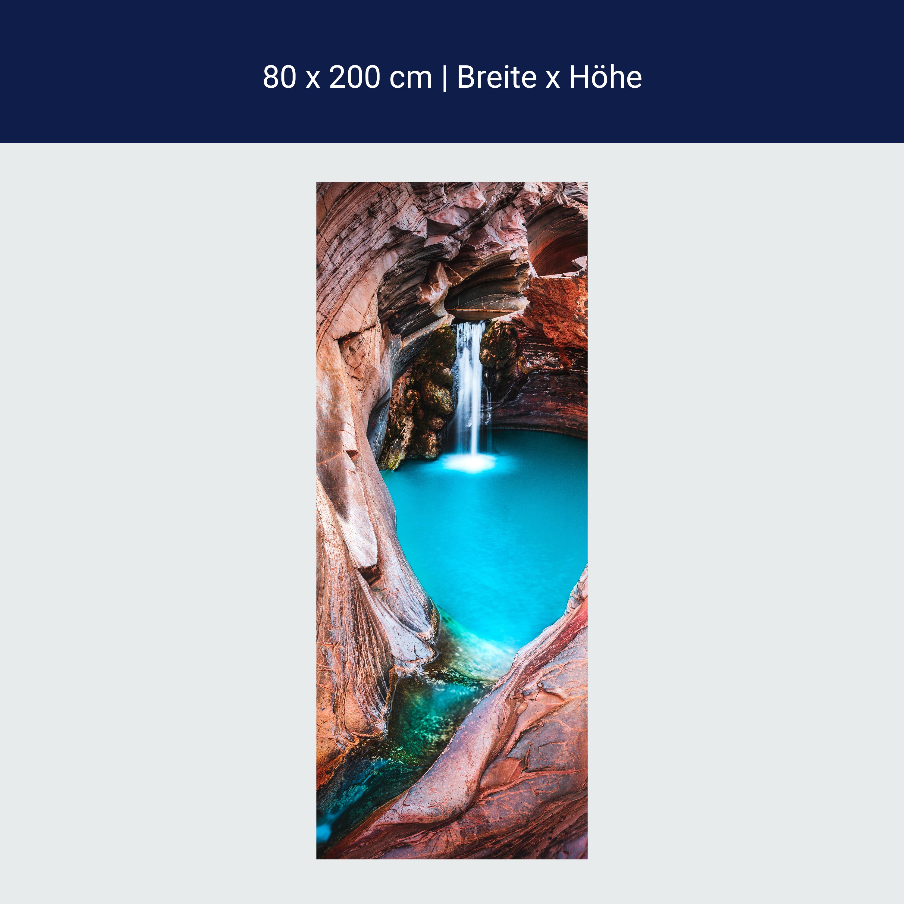 Türtapete Wasserfall in Höhle, Felsen, Wasser M1305 Türtapete Wasserfall in Höhle, Felsen, Wasser M1305