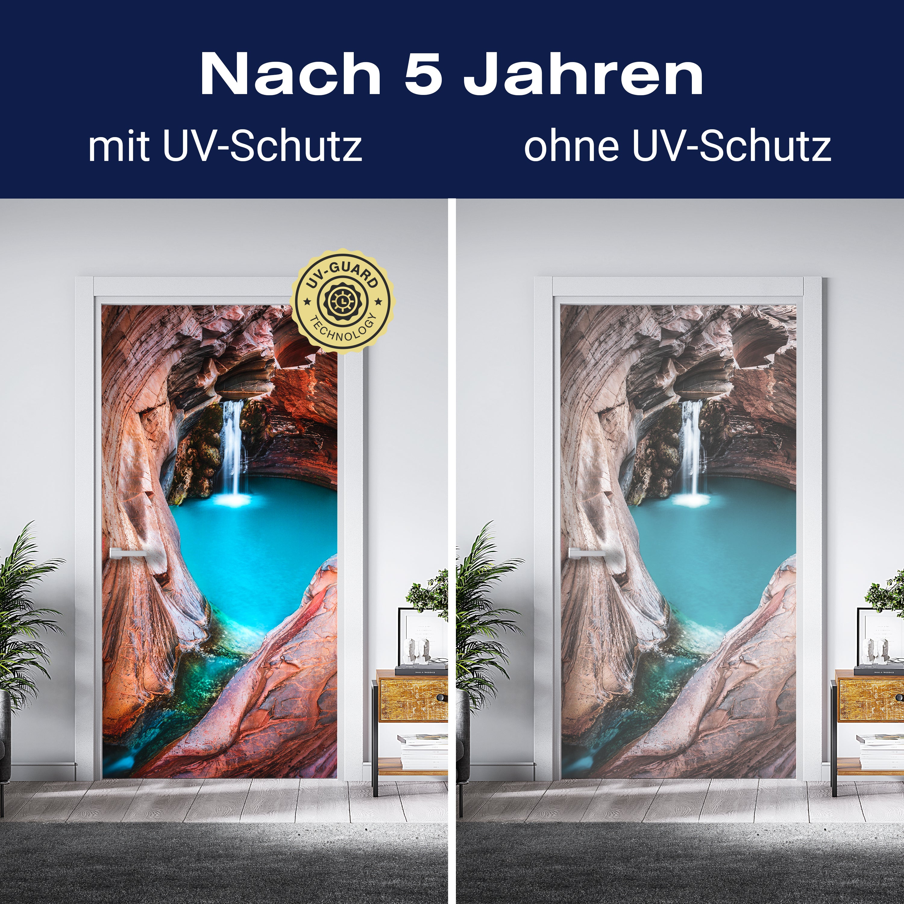 Türtapete Wasserfall in Höhle, Felsen, Wasser M1305 - Bild 4 Türtapete Wasserfall in Höhle, Felsen, Wasser M1305 - Bild 4