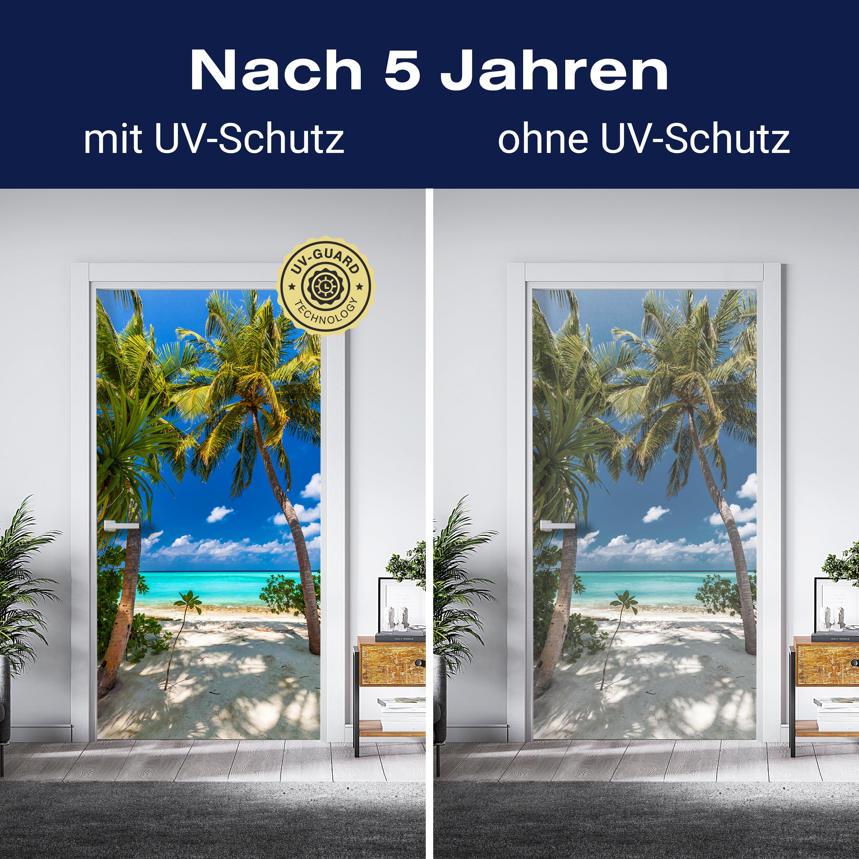 Türtapete Blick aufs Meer, Palmen, Paradies, Sand M1311 - Bild 4 Türtapete Blick aufs Meer, Palmen, Paradies, Sand M1311 - Bild 4