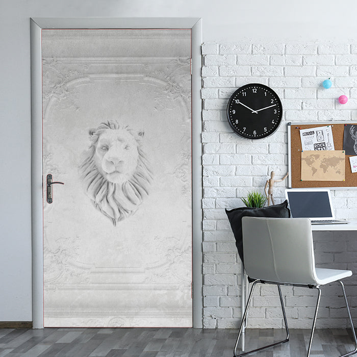 Türtapete Löwenkopf, Stuck, Löwe, Muster, Tiere M1313 - Bild 1 Türtapete Löwenkopf, Stuck, Löwe, Muster, Tiere M1313 - Bild 1