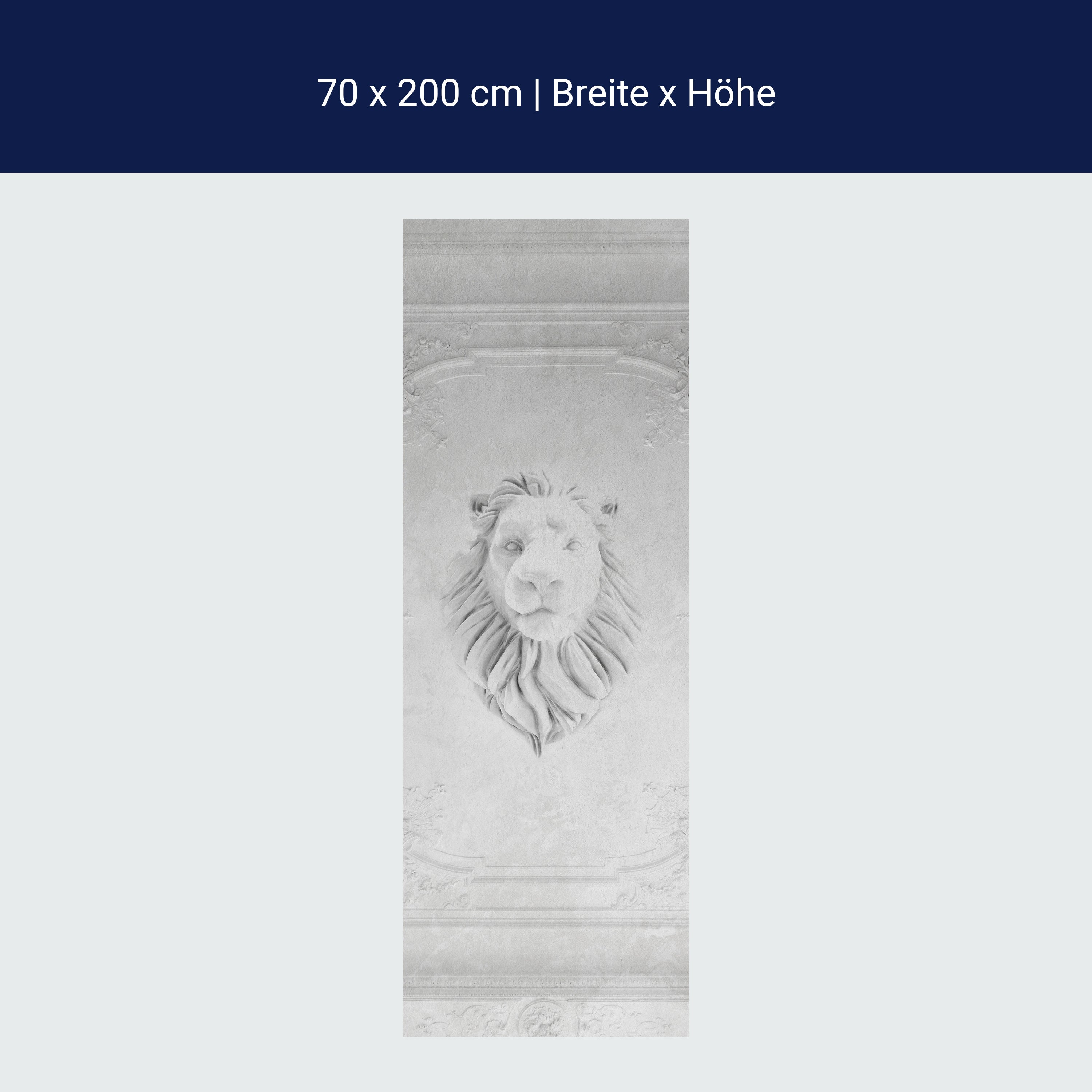 Türtapete Löwenkopf, Stuck, Löwe, Muster, Tiere M1313 Türtapete Löwenkopf, Stuck, Löwe, Muster, Tiere M1313