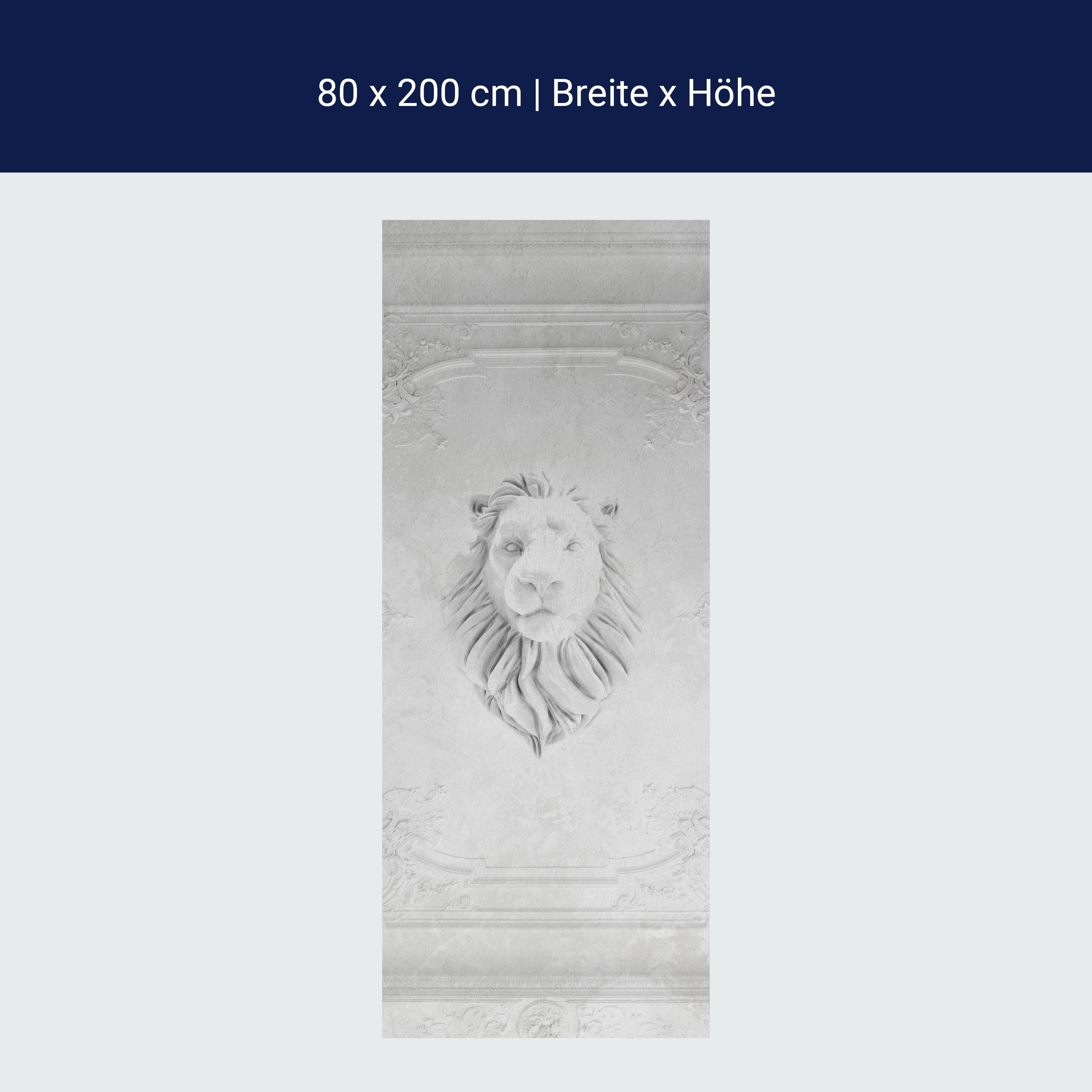 Türtapete Löwenkopf, Stuck, Löwe, Muster, Tiere M1313 Türtapete Löwenkopf, Stuck, Löwe, Muster, Tiere M1313