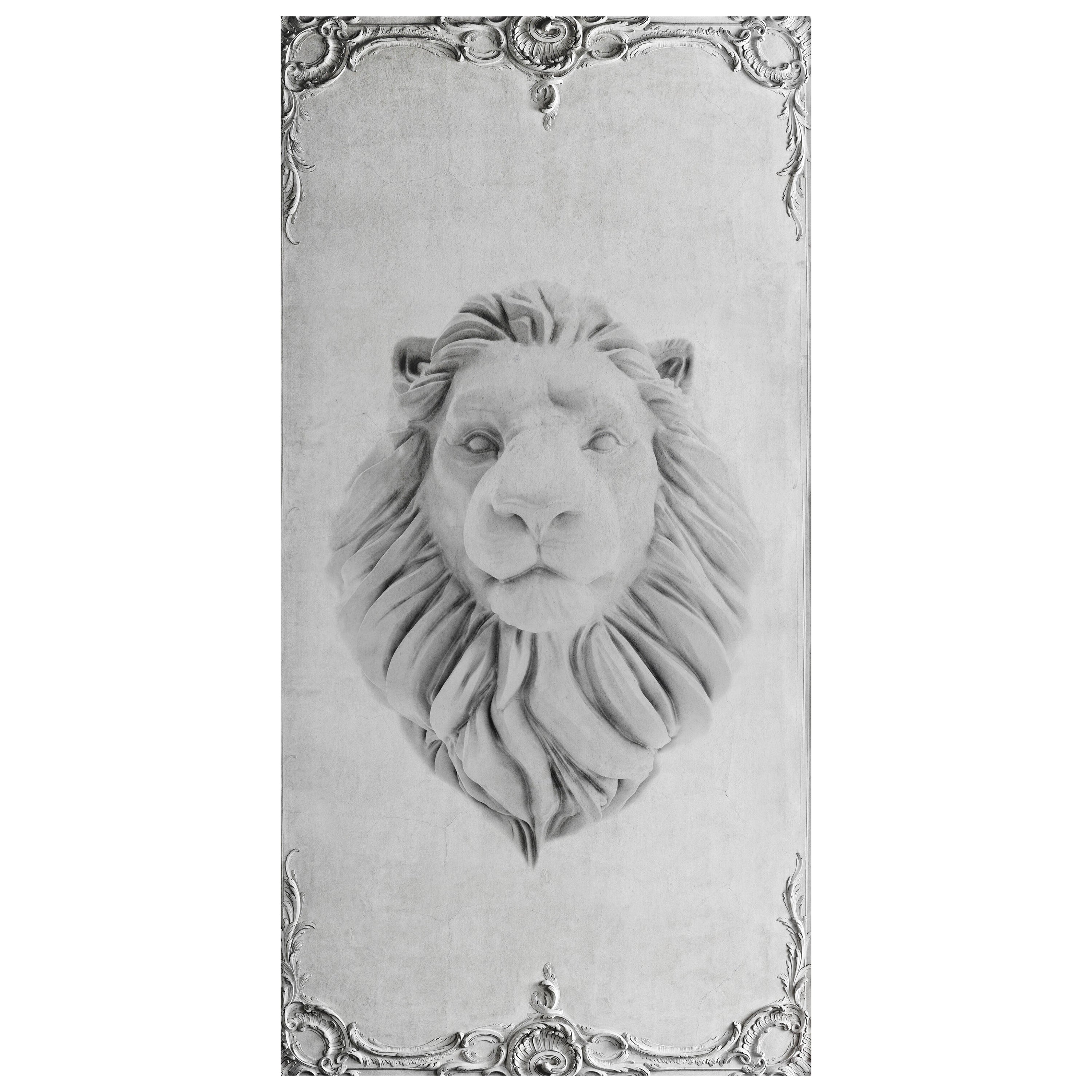 Türtapete großer Löwenkopf, Stuck, Löwe, Marmor M1314 - Bild 2 Türtapete großer Löwenkopf, Stuck, Löwe, Marmor M1314 - Bild 2