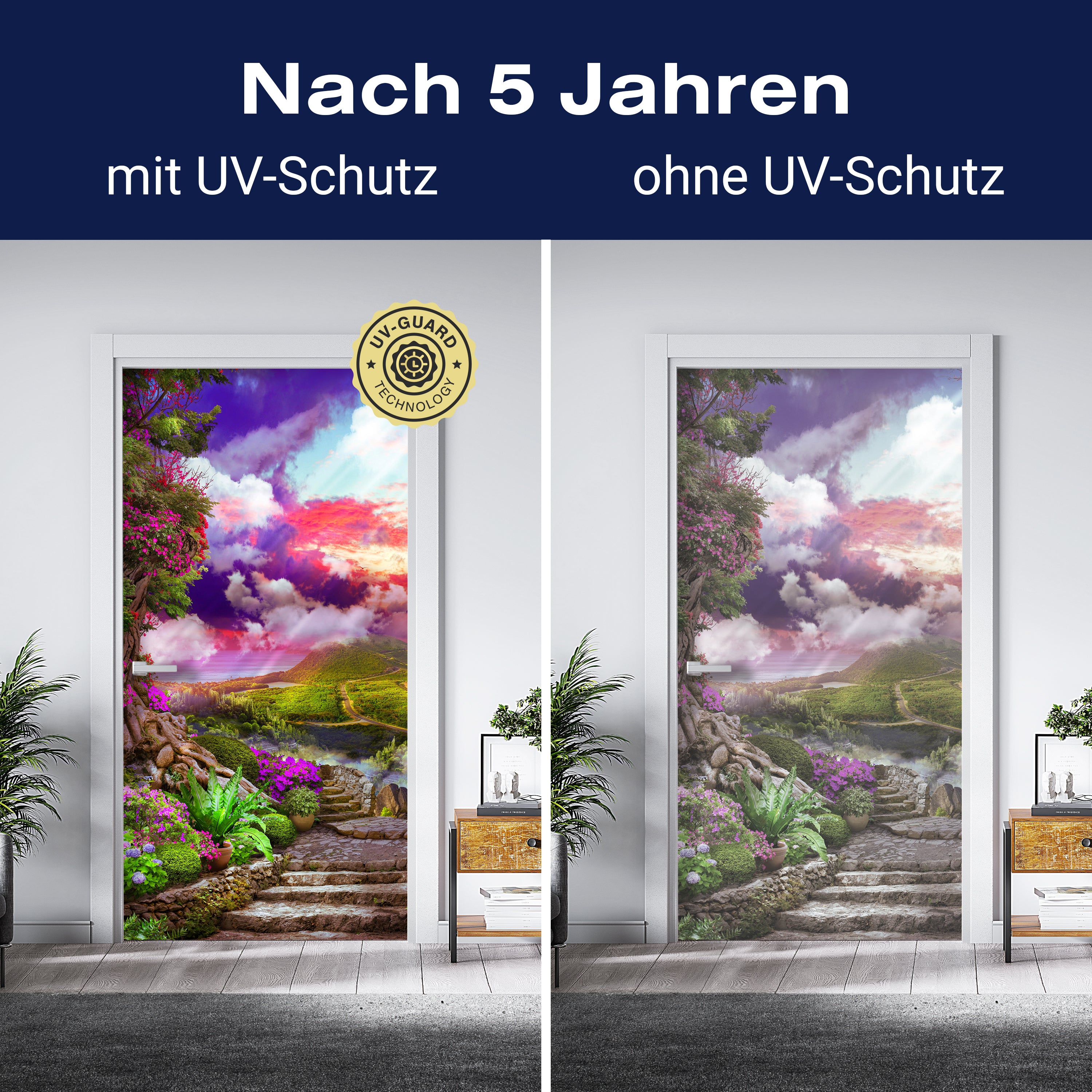 Türtapete Regenbogen Landschaft, Wolken, Fantasy M1319 - Bild 4 Türtapete Regenbogen Landschaft, Wolken, Fantasy M1319 - Bild 4