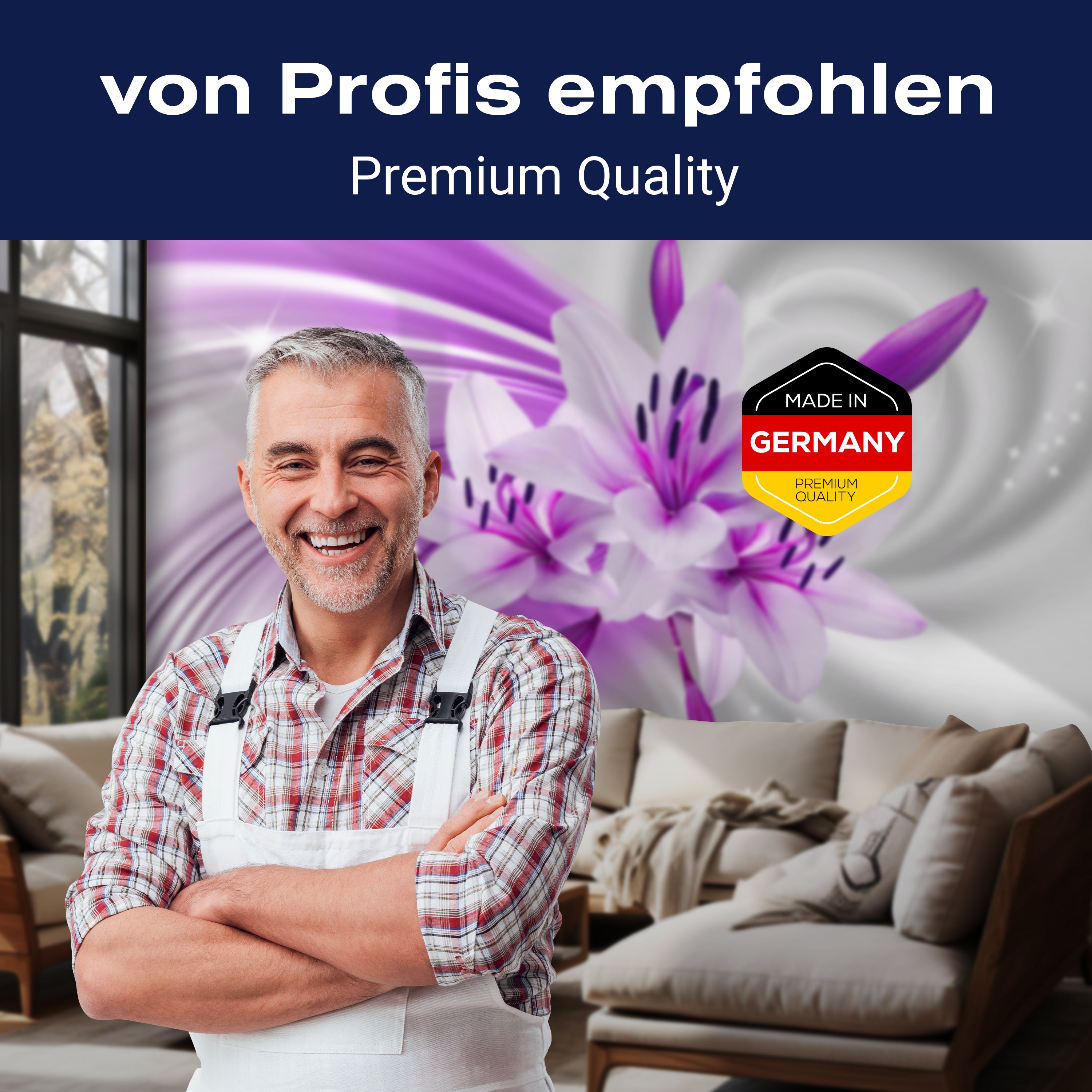 Fototapete Violett Lilien Blüten M1322 - Bild 5 Fototapete Violett Lilien Blüten M1322 - Bild 5