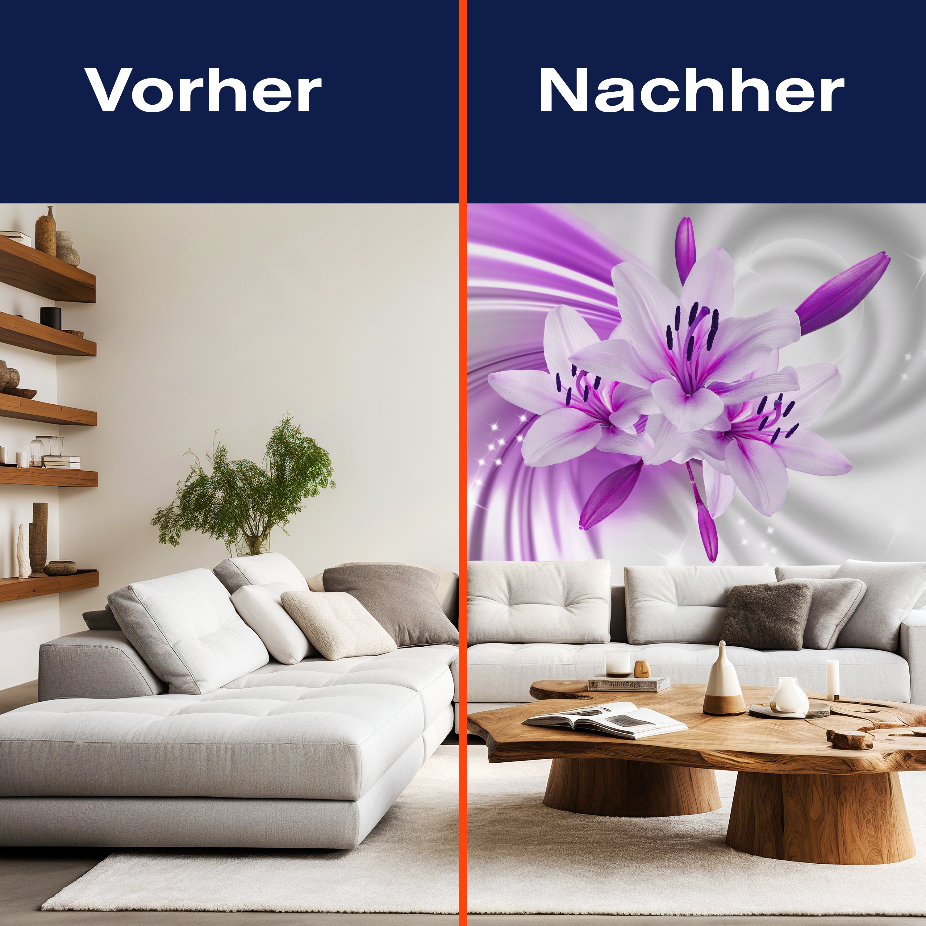 Fototapete Violett Lilien Blüten M1322 - Bild 9 Fototapete Violett Lilien Blüten M1322 - Bild 9