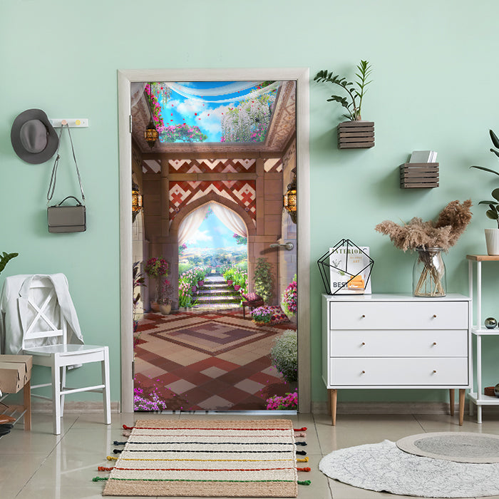 Türtapete Blick über Felder & Wiesen, orientalisch M1324 - Bild 1 Türtapete Blick über Felder & Wiesen, orientalisch M1324 - Bild 1