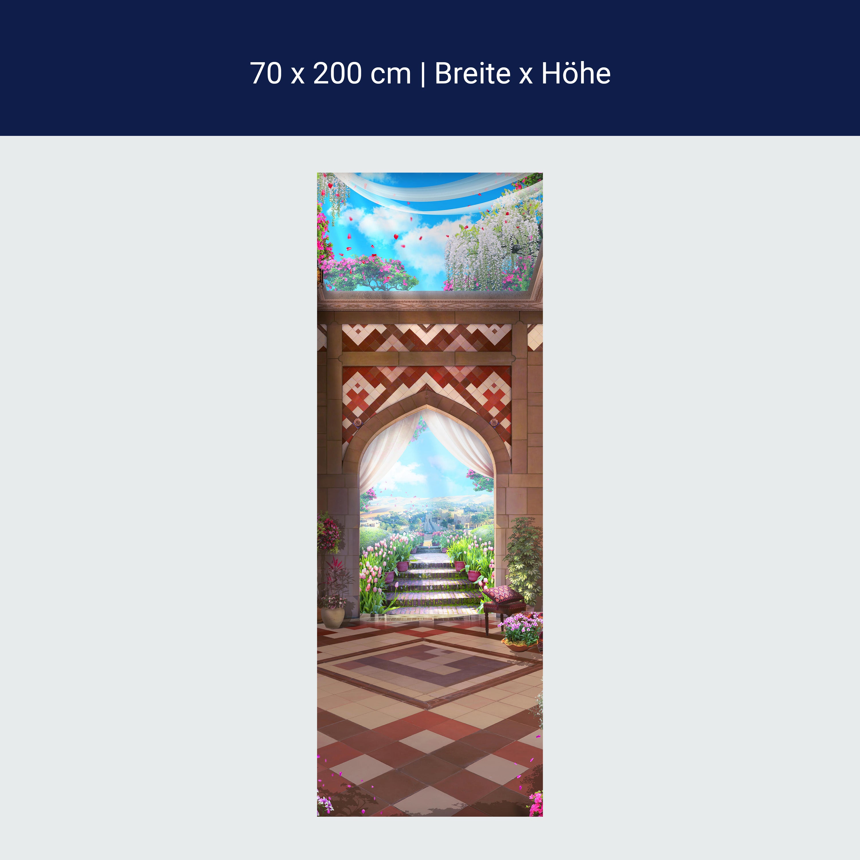 Türtapete Blick über Felder & Wiesen, orientalisch M1324 Türtapete Blick über Felder & Wiesen, orientalisch M1324