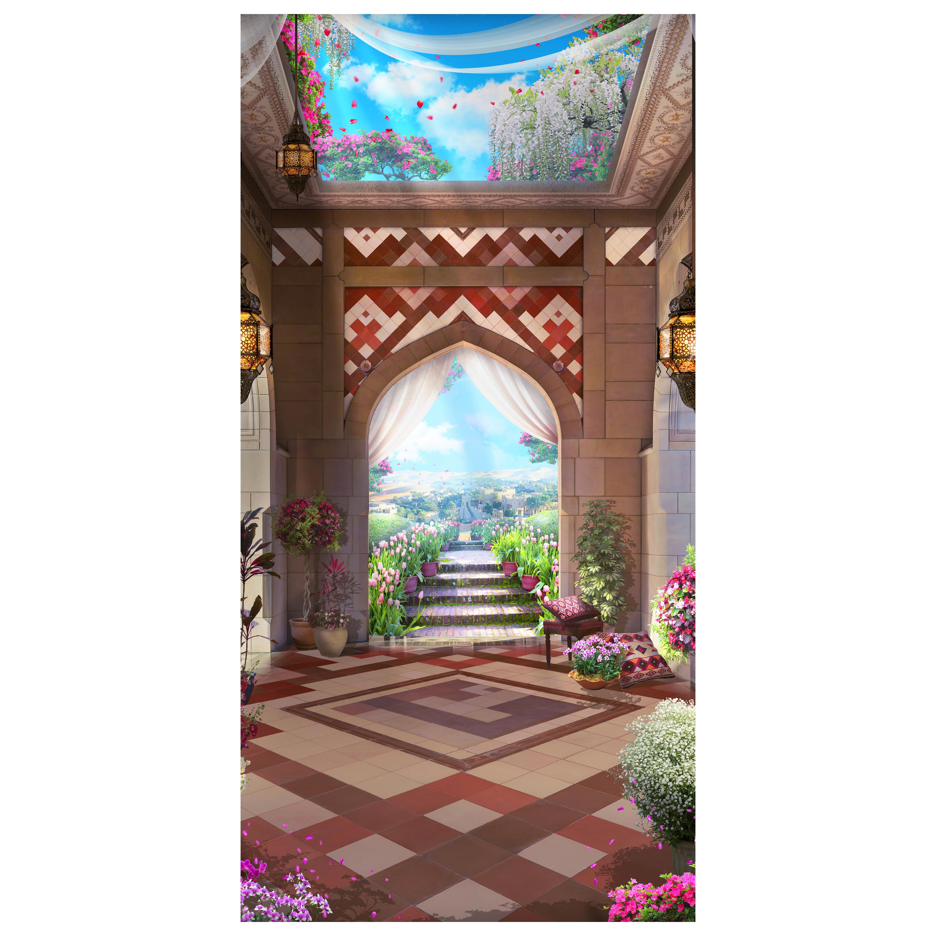 Türtapete Blick über Felder & Wiesen, orientalisch M1324 - Bild 2 Türtapete Blick über Felder & Wiesen, orientalisch M1324 - Bild 2