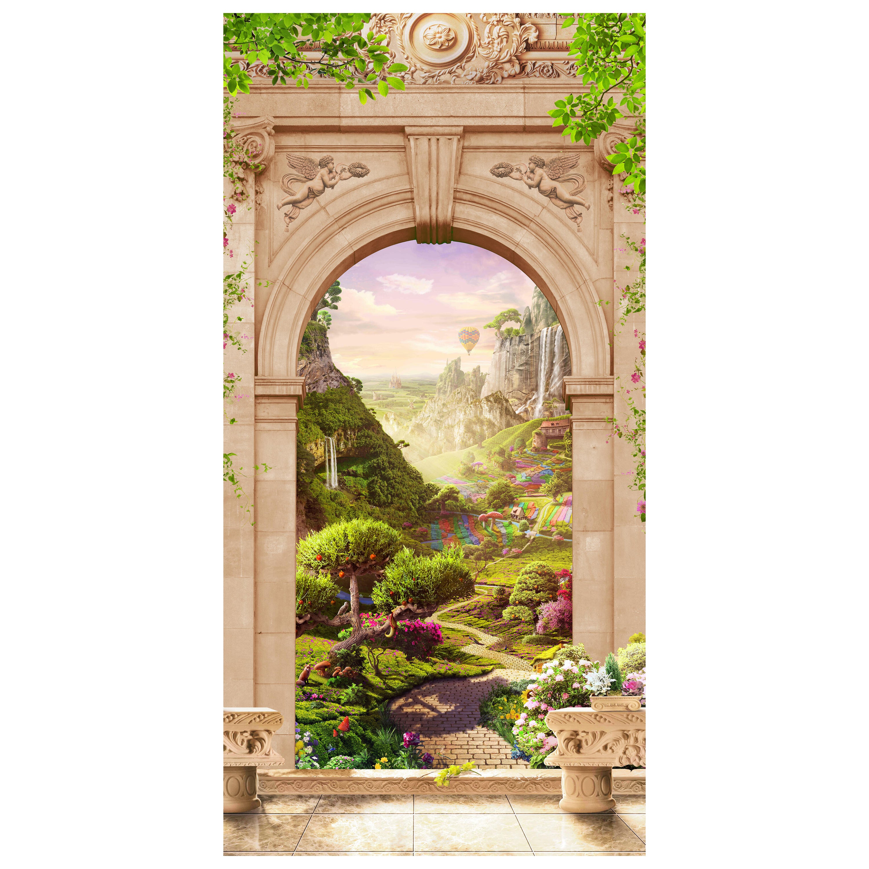 Türtapete Blick auf Felder durch Torbogen, Ballon M1326 - Bild 2 Türtapete Blick auf Felder durch Torbogen, Ballon M1326 - Bild 2