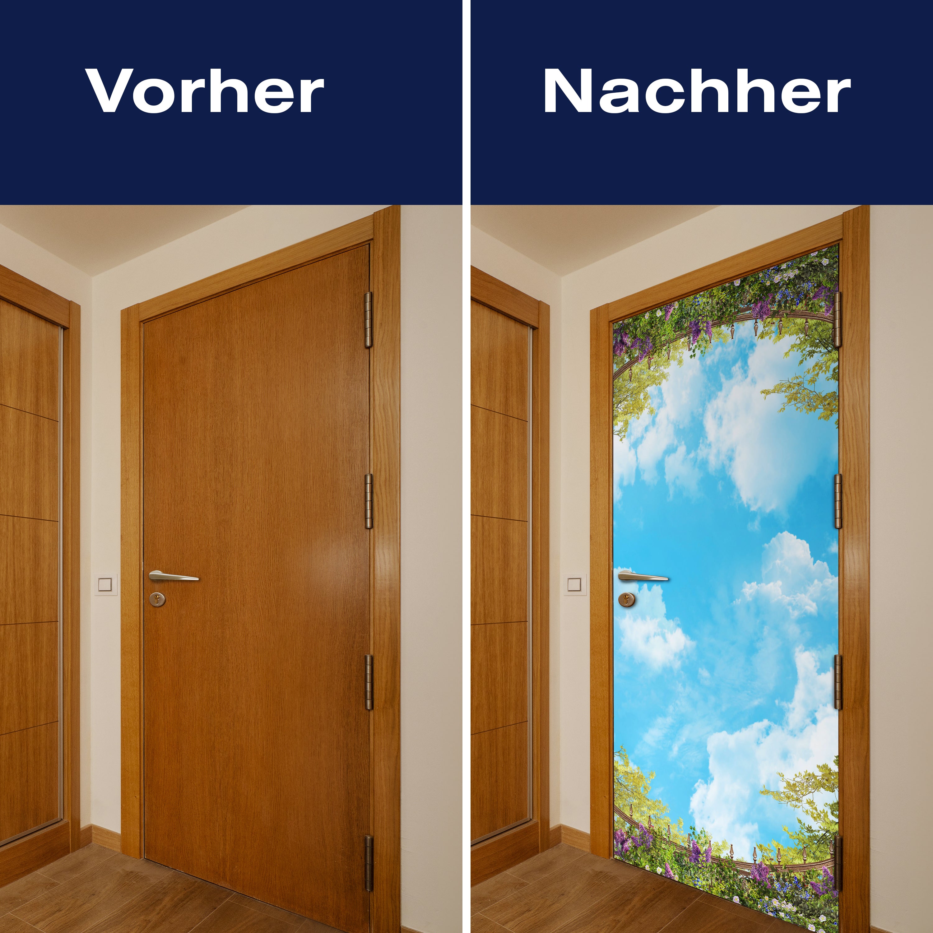 Türtapete Blick in den Himmel, Wolken, Pflanzen M1330 - Bild 10 Türtapete Blick in den Himmel, Wolken, Pflanzen M1330 - Bild 10