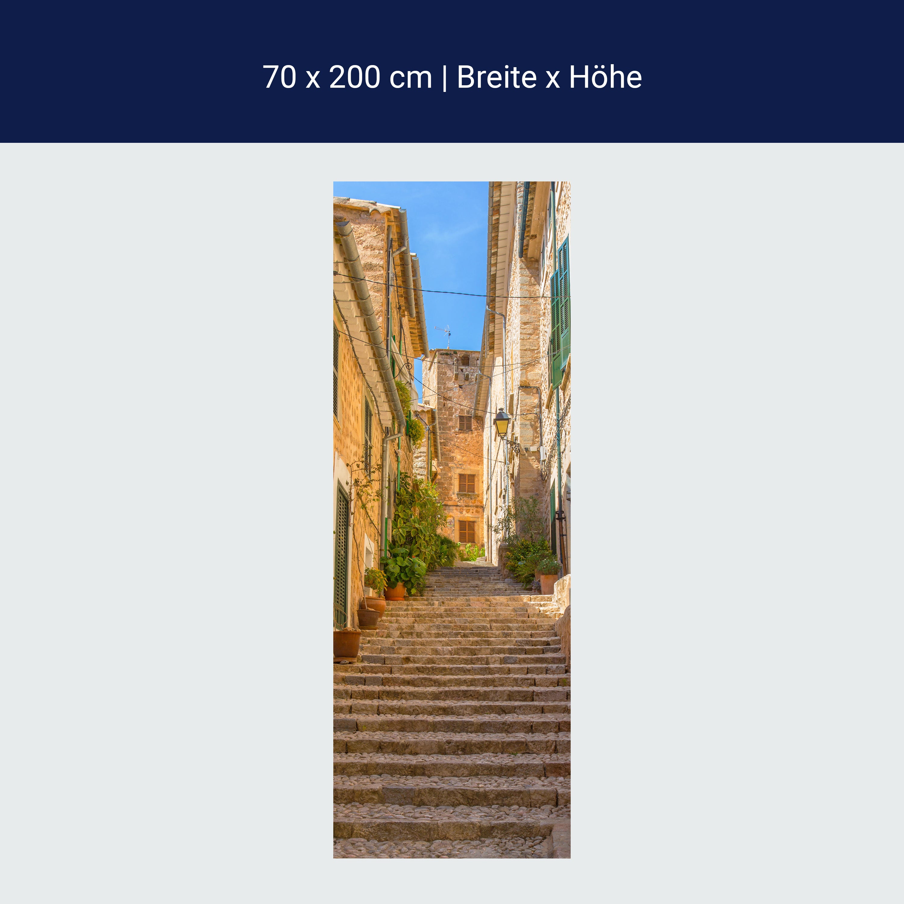 Türtapete Mediterrane Treppe, Sommer, Sonne M1332 Türtapete Mediterrane Treppe, Sommer, Sonne M1332