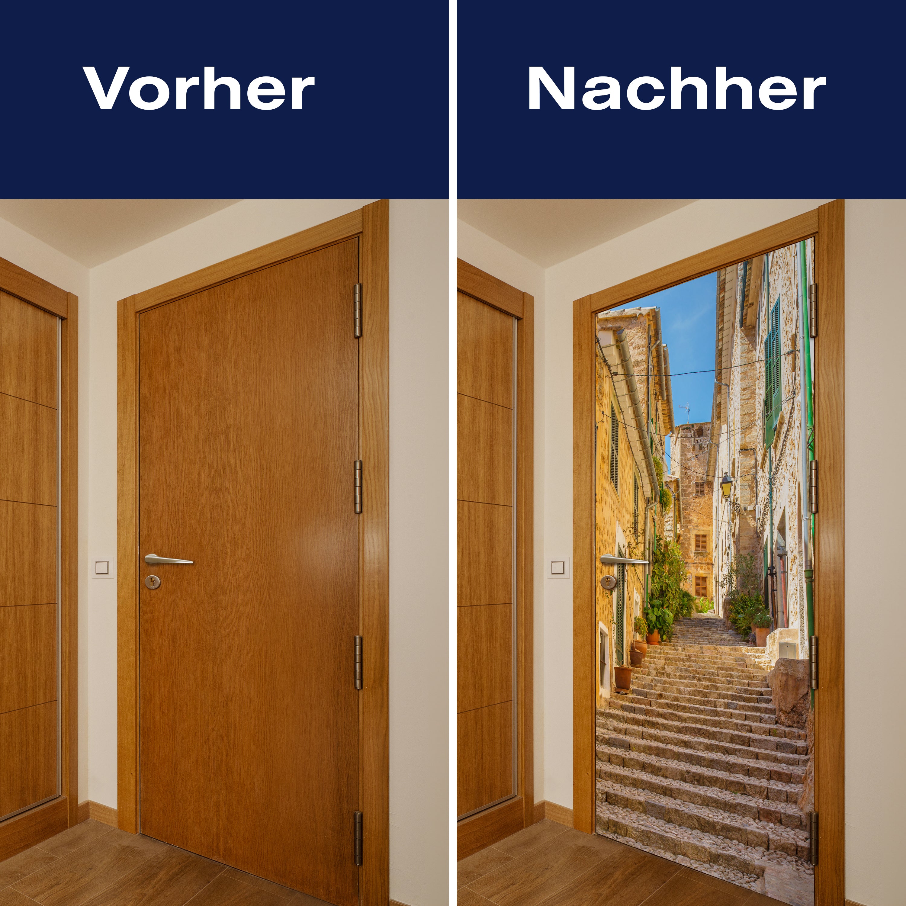 Türtapete Mediterrane Treppe, Sommer, Sonne M1332 - Bild 10 Türtapete Mediterrane Treppe, Sommer, Sonne M1332 - Bild 10