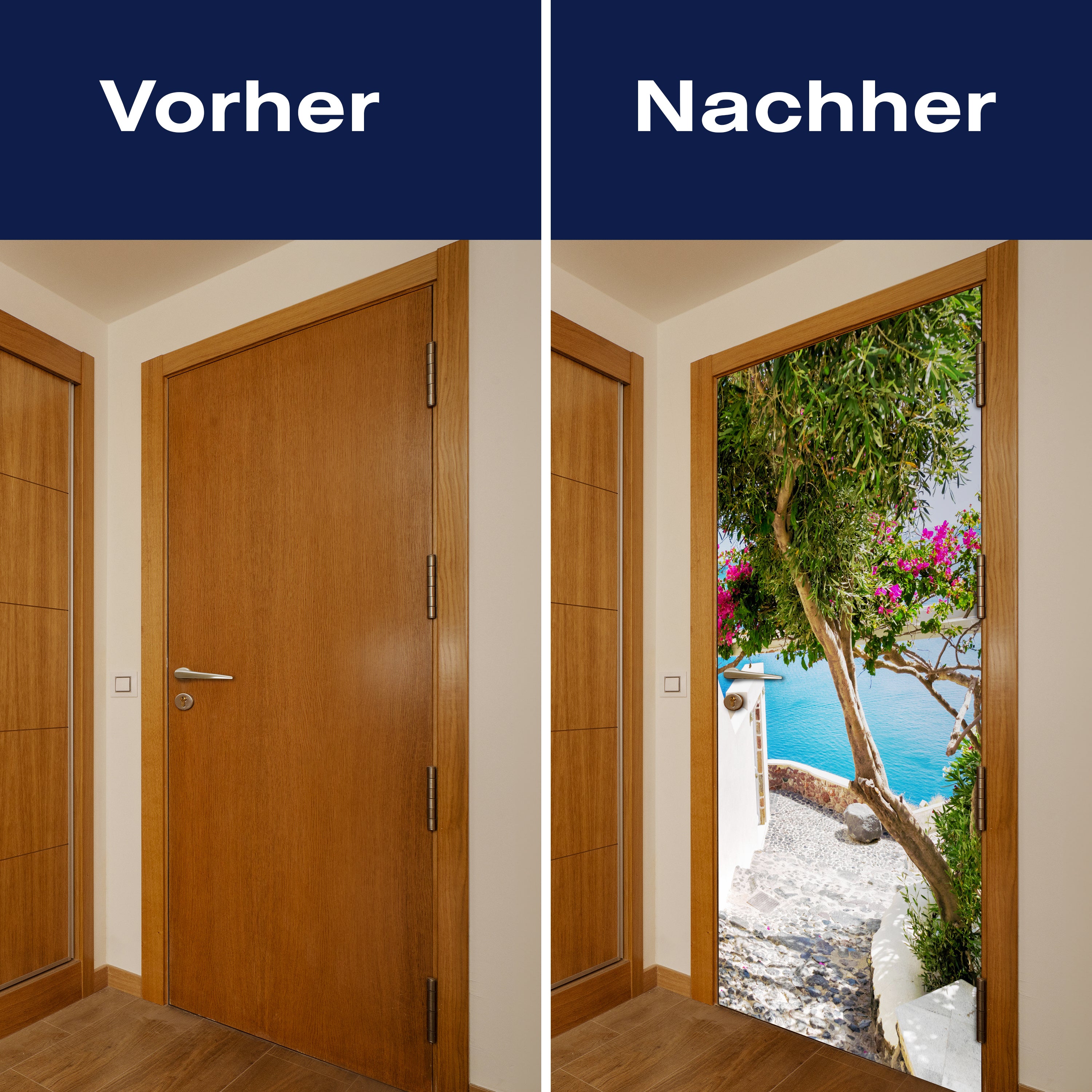 Türtapete Treppe mit Blick aufs Meer, Mediterran M1333 - Bild 10 Türtapete Treppe mit Blick aufs Meer, Mediterran M1333 - Bild 10