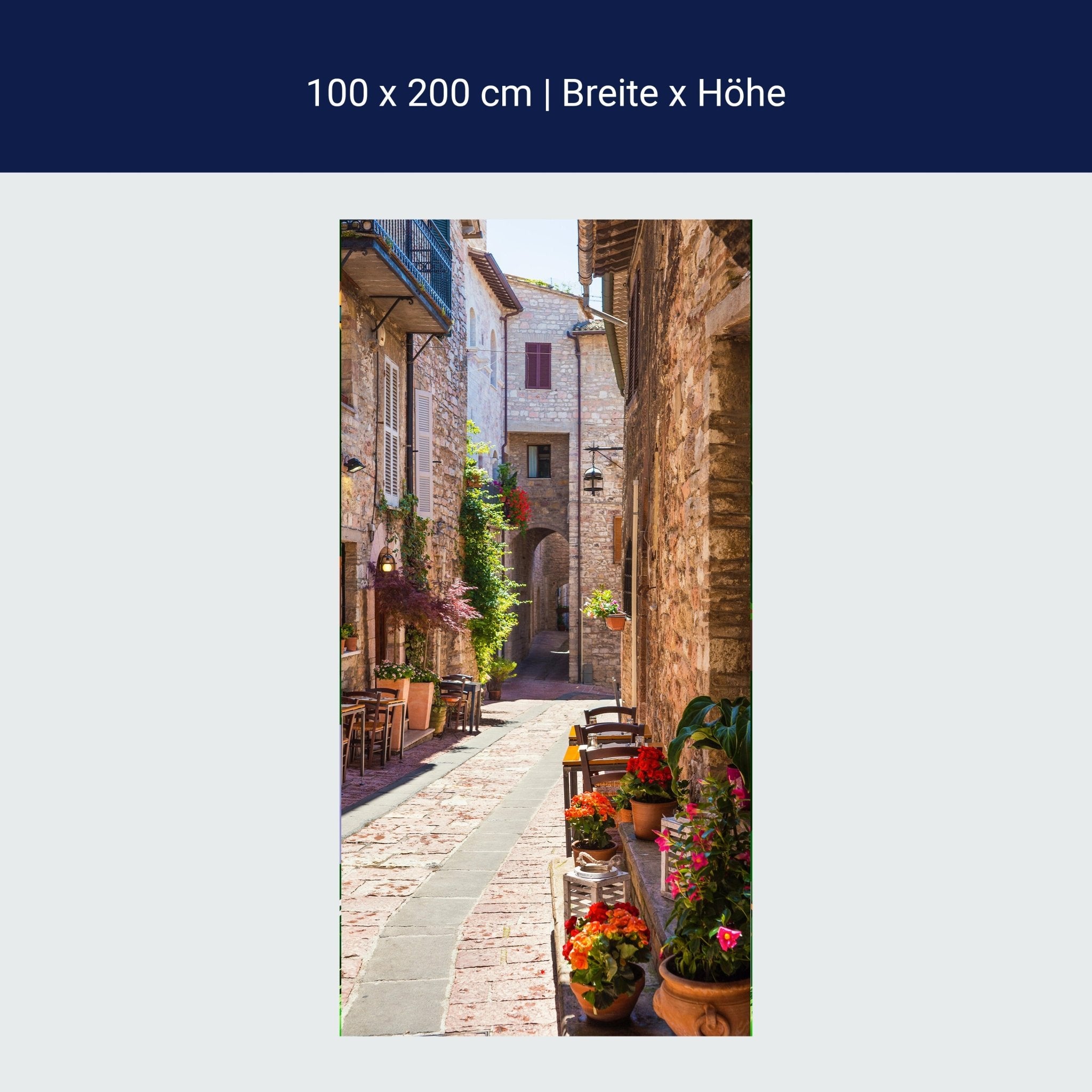 Türtapete Gasse, Mediterran, Italien, Sonne M1334 Türtapete Gasse, Mediterran, Italien, Sonne M1334