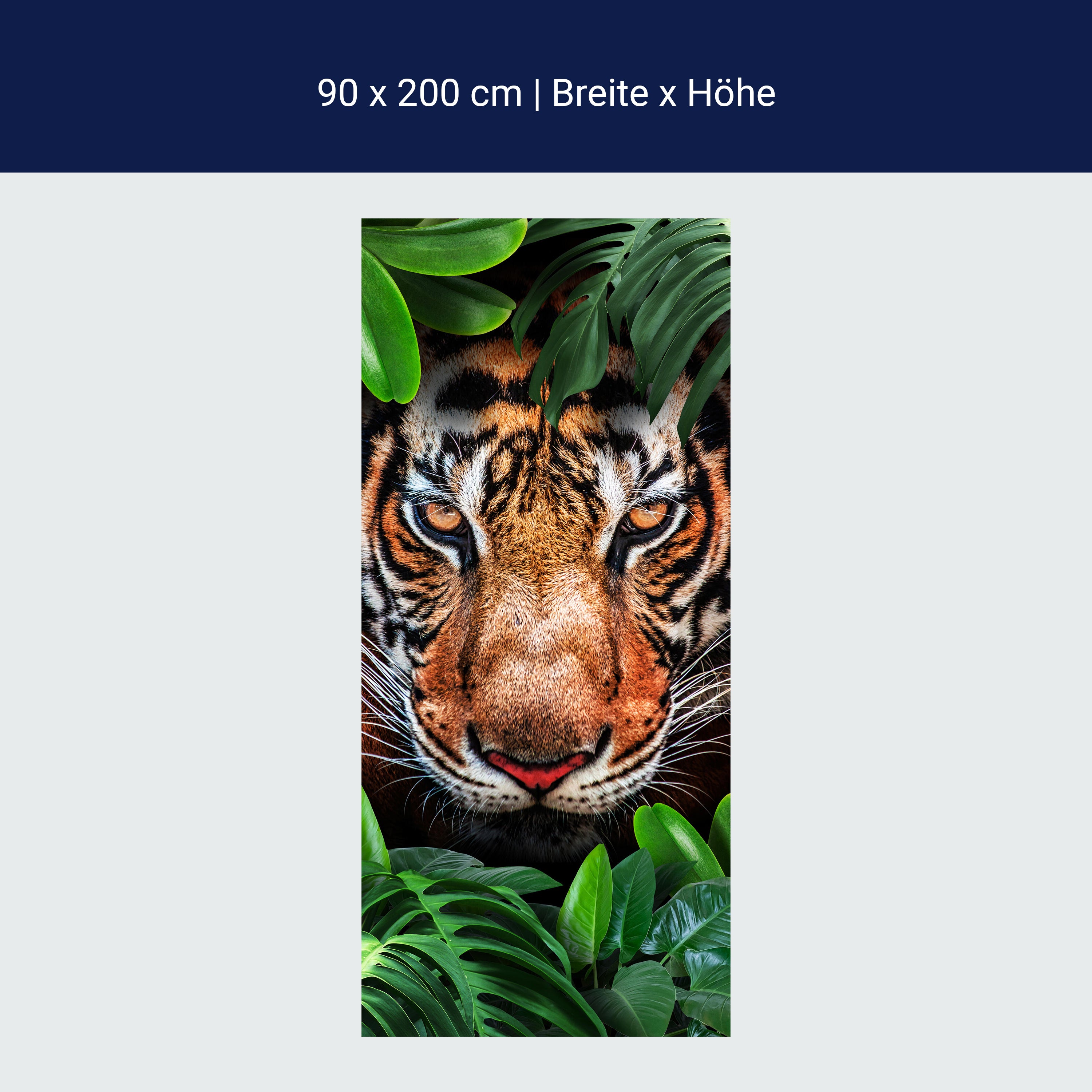 Türtapete Tiger Gesicht, Dschungel, Tier, Katze M1340 Türtapete Tiger Gesicht, Dschungel, Tier, Katze M1340