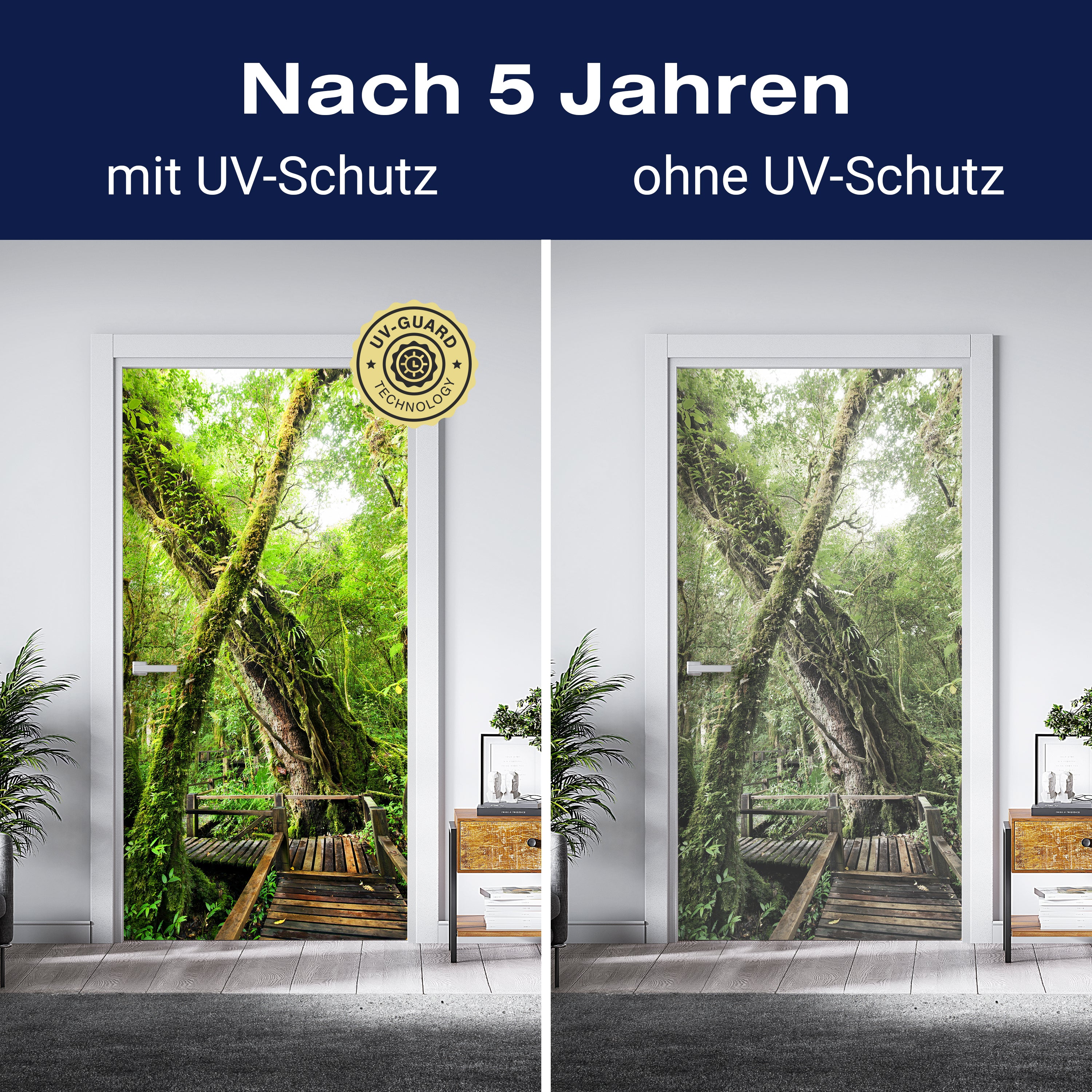 Türtapete Holzweg im Dschungel, Baum, Urwald M1341 - Bild 4 Türtapete Holzweg im Dschungel, Baum, Urwald M1341 - Bild 4