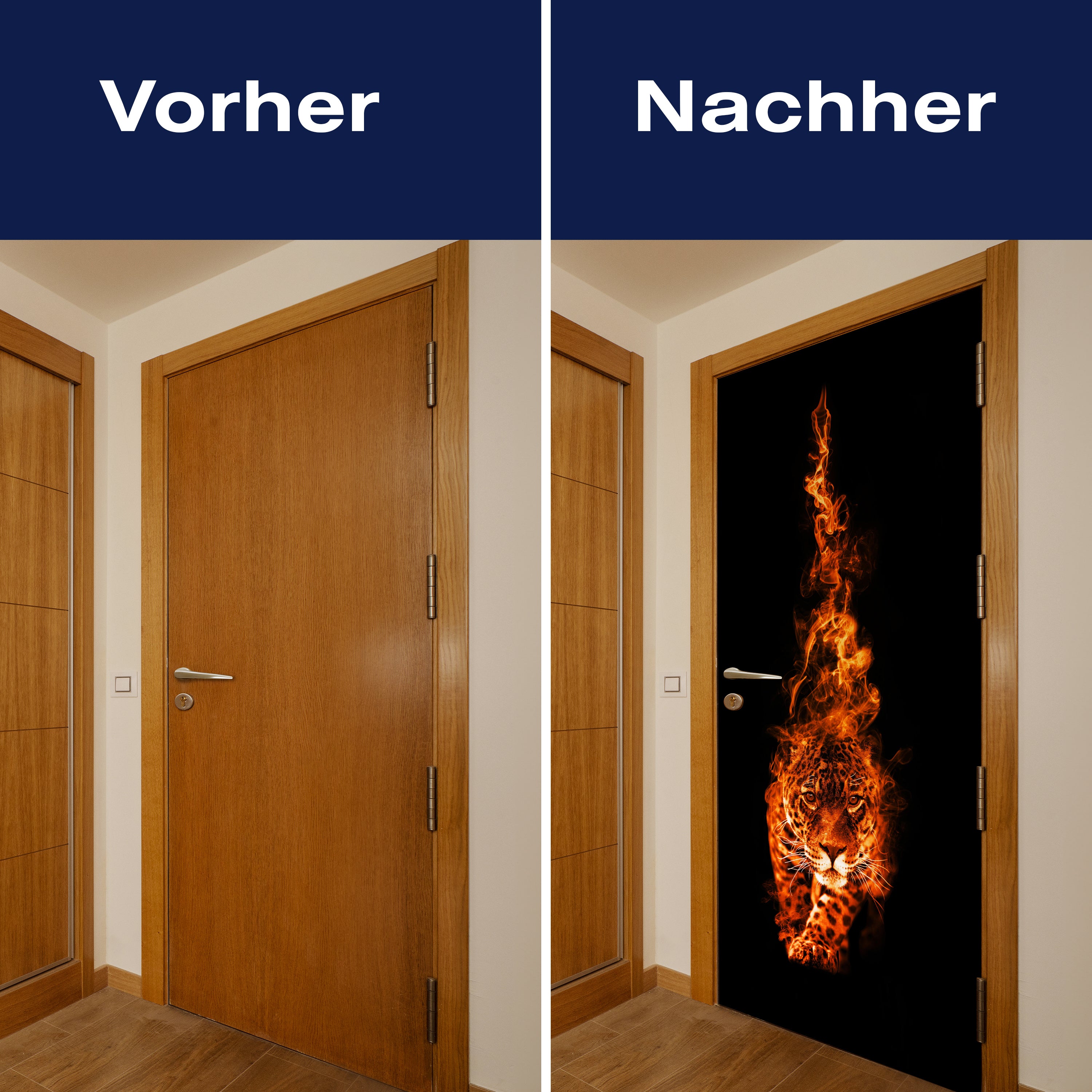 Türtapete Leopard in Flammen, Tier, Fantasy, Feuer M1342 - Bild 10 Türtapete Leopard in Flammen, Tier, Fantasy, Feuer M1342 - Bild 10