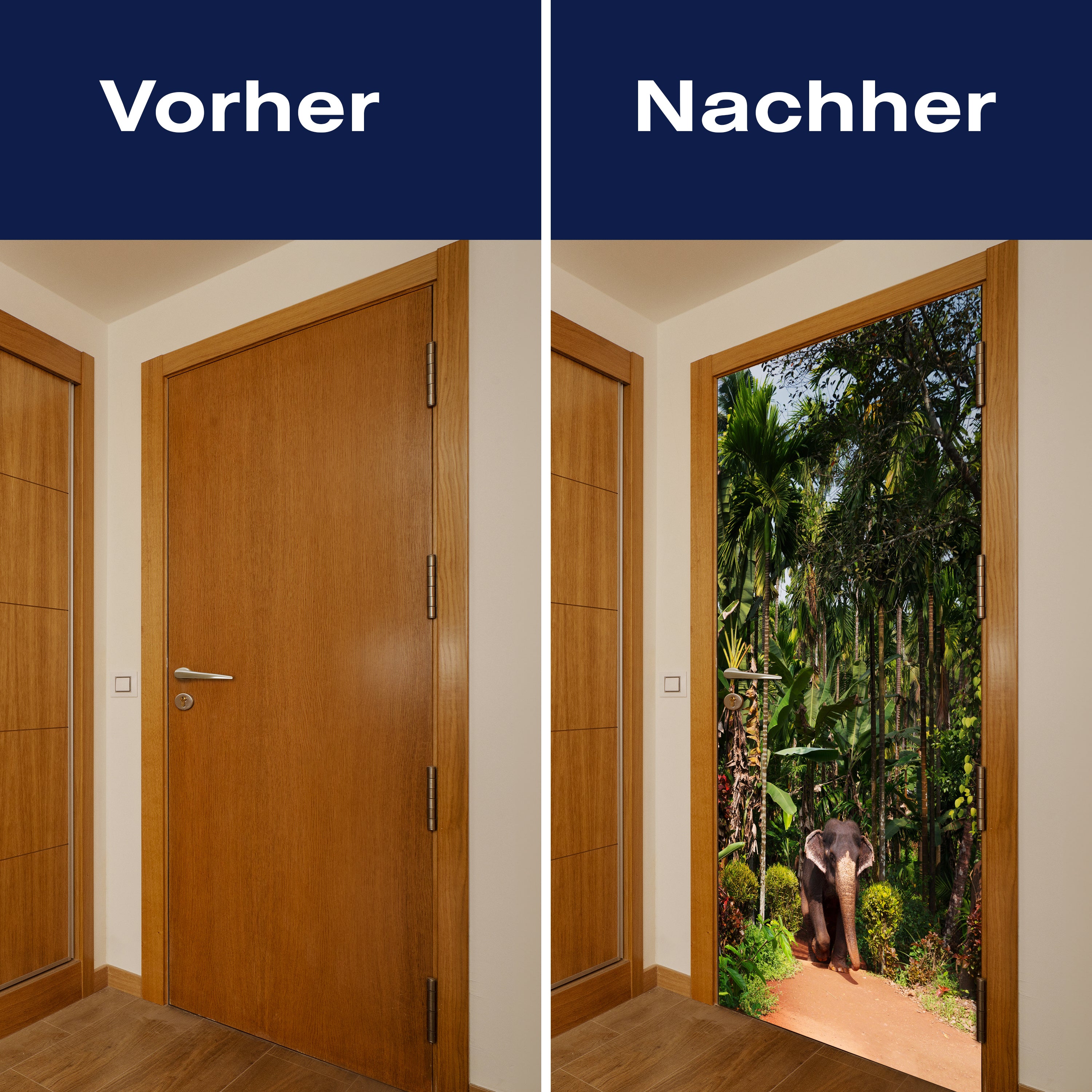 Türtapete Elefant unter Palmen, Tier, Palme, Wald M1343 - Bild 10 Türtapete Elefant unter Palmen, Tier, Palme, Wald M1343 - Bild 10