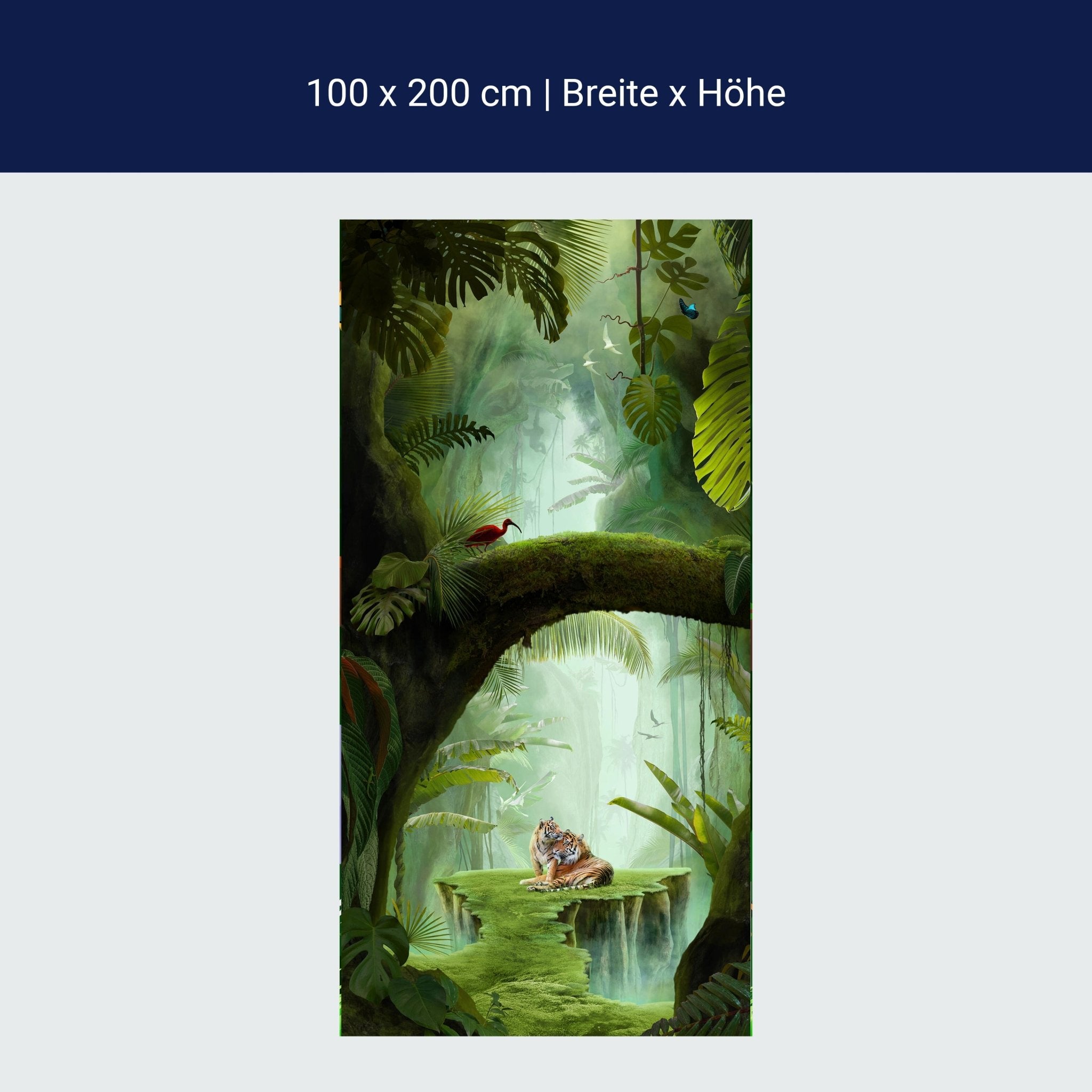 Türtapete Dschungel & Tiere, Fantasy, Urwald, Moos M1350 Türtapete Dschungel & Tiere, Fantasy, Urwald, Moos M1350