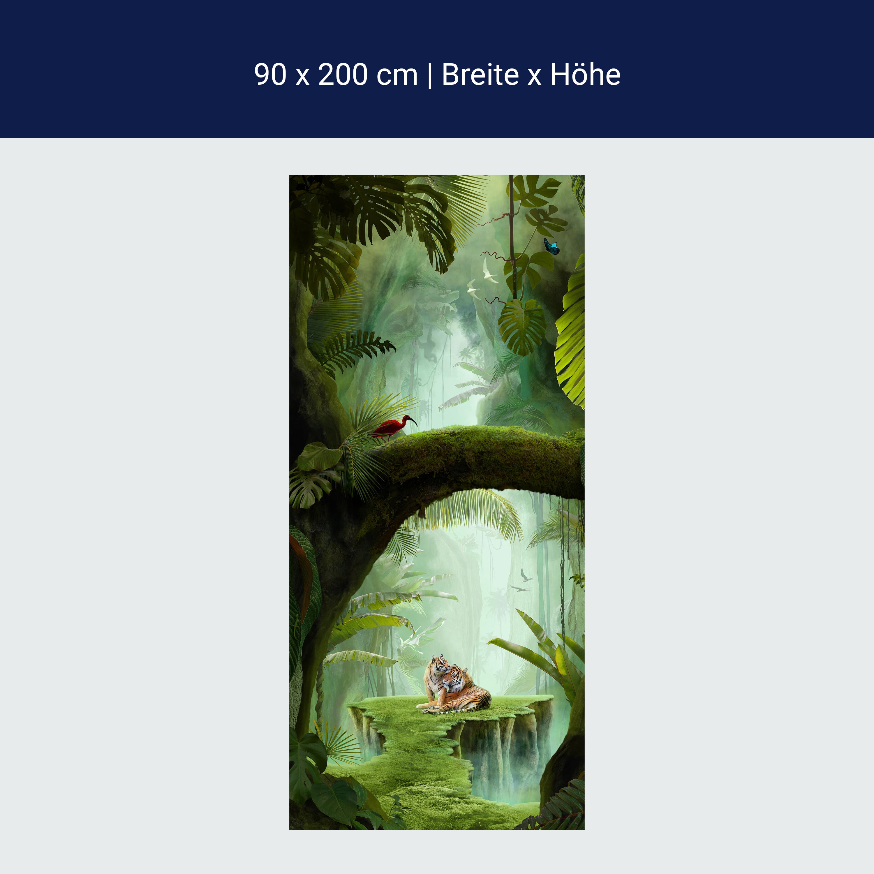 Türtapete Dschungel & Tiere, Fantasy, Urwald, Moos M1350 Türtapete Dschungel & Tiere, Fantasy, Urwald, Moos M1350