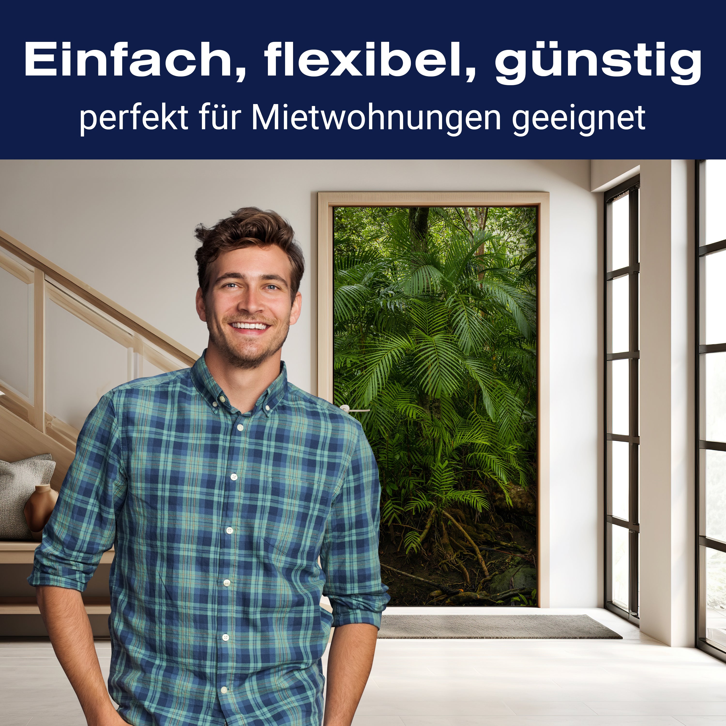 Türtapete Palmenwedel, Dschungel, Palme, Urwald M1354 - Bild 3 Türtapete Palmenwedel, Dschungel, Palme, Urwald M1354 - Bild 3