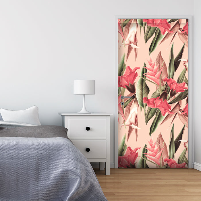 Türtapete Pflanzen Muster, Blumen, Blätter, Natur M1357 - Bild 1 Türtapete Pflanzen Muster, Blumen, Blätter, Natur M1357 - Bild 1