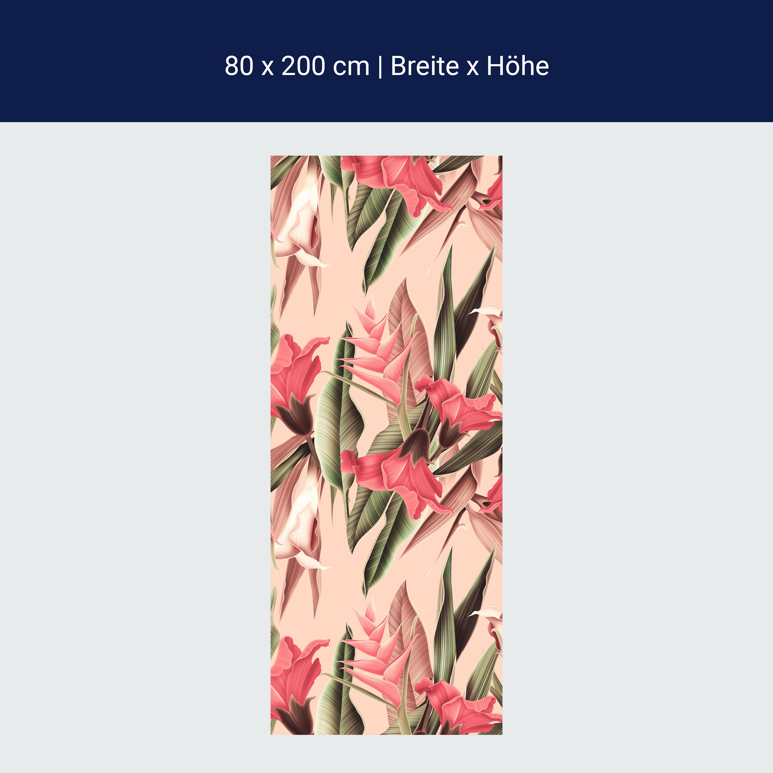 Türtapete Pflanzen Muster, Blumen, Blätter, Natur M1357 Türtapete Pflanzen Muster, Blumen, Blätter, Natur M1357