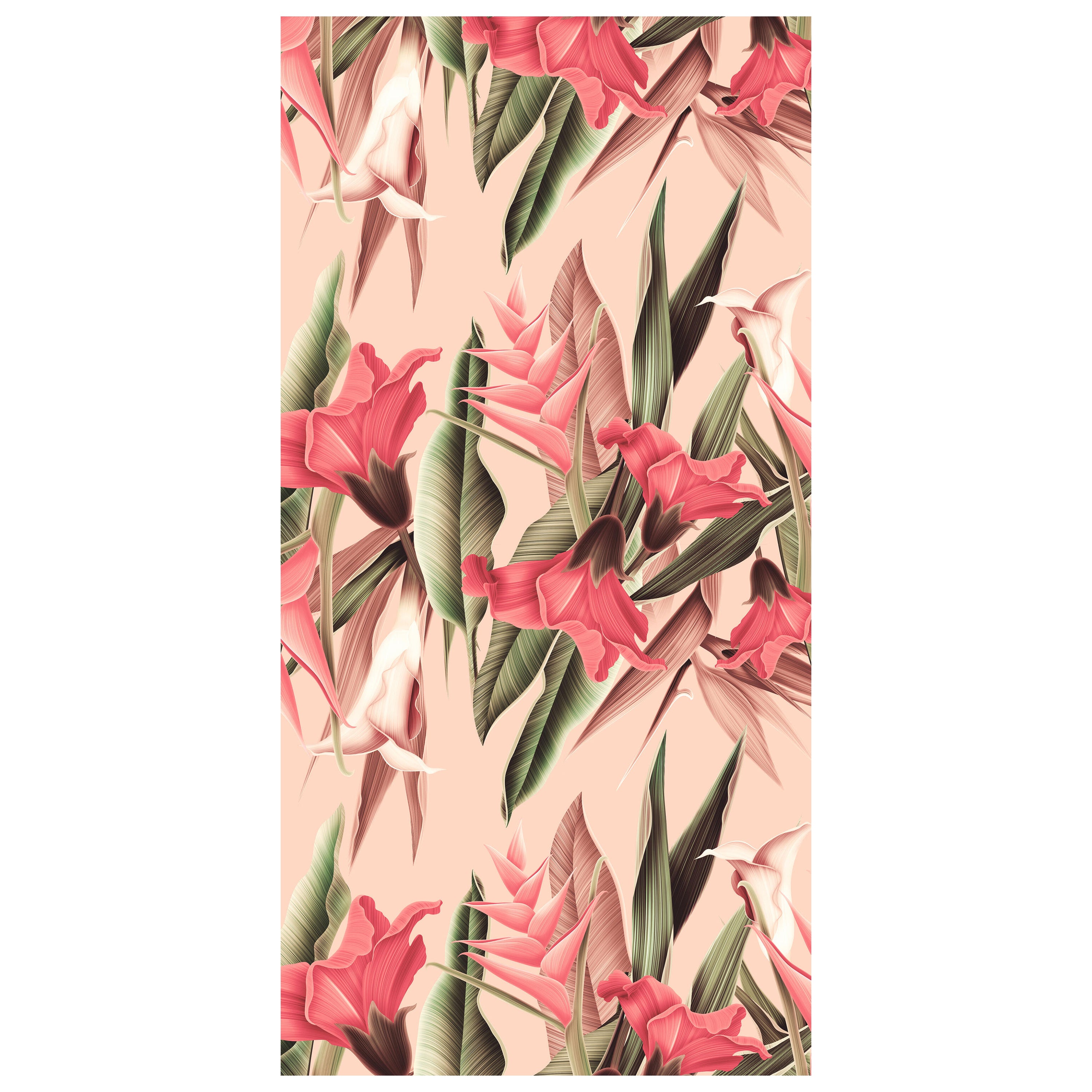 Türtapete Pflanzen Muster, Blumen, Blätter, Natur M1357 - Bild 2 Türtapete Pflanzen Muster, Blumen, Blätter, Natur M1357 - Bild 2