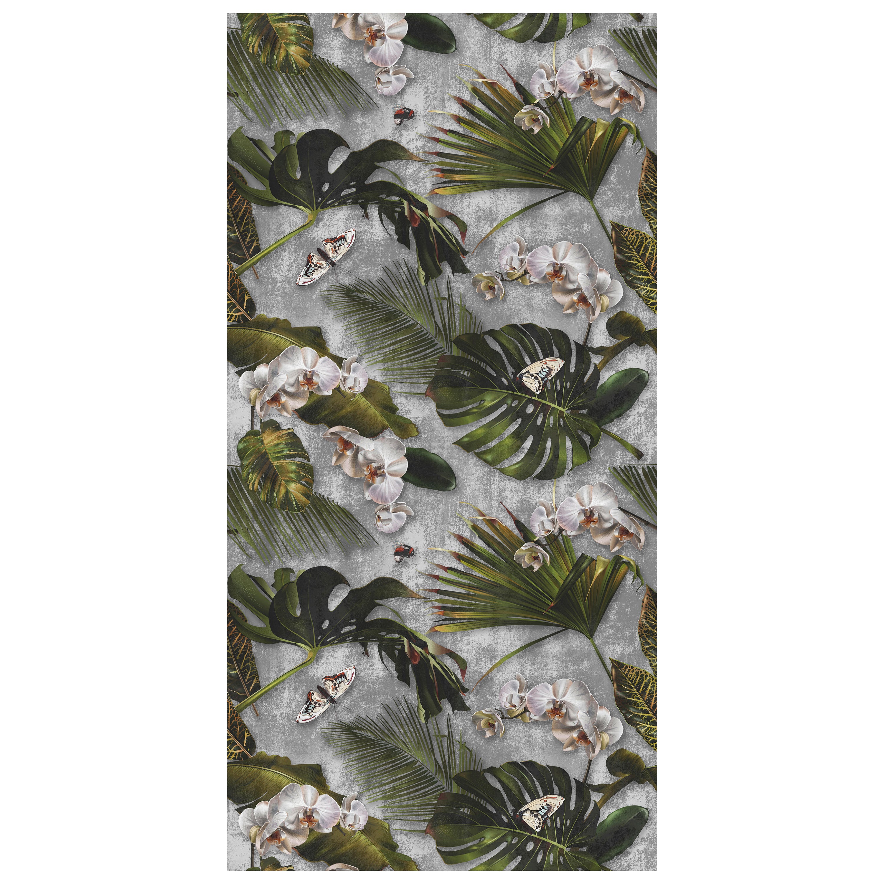 Türtapete Palmen Blätter, Blumen, Grunge Beton M1359 - Bild 2 Türtapete Palmen Blätter, Blumen, Grunge Beton M1359 - Bild 2