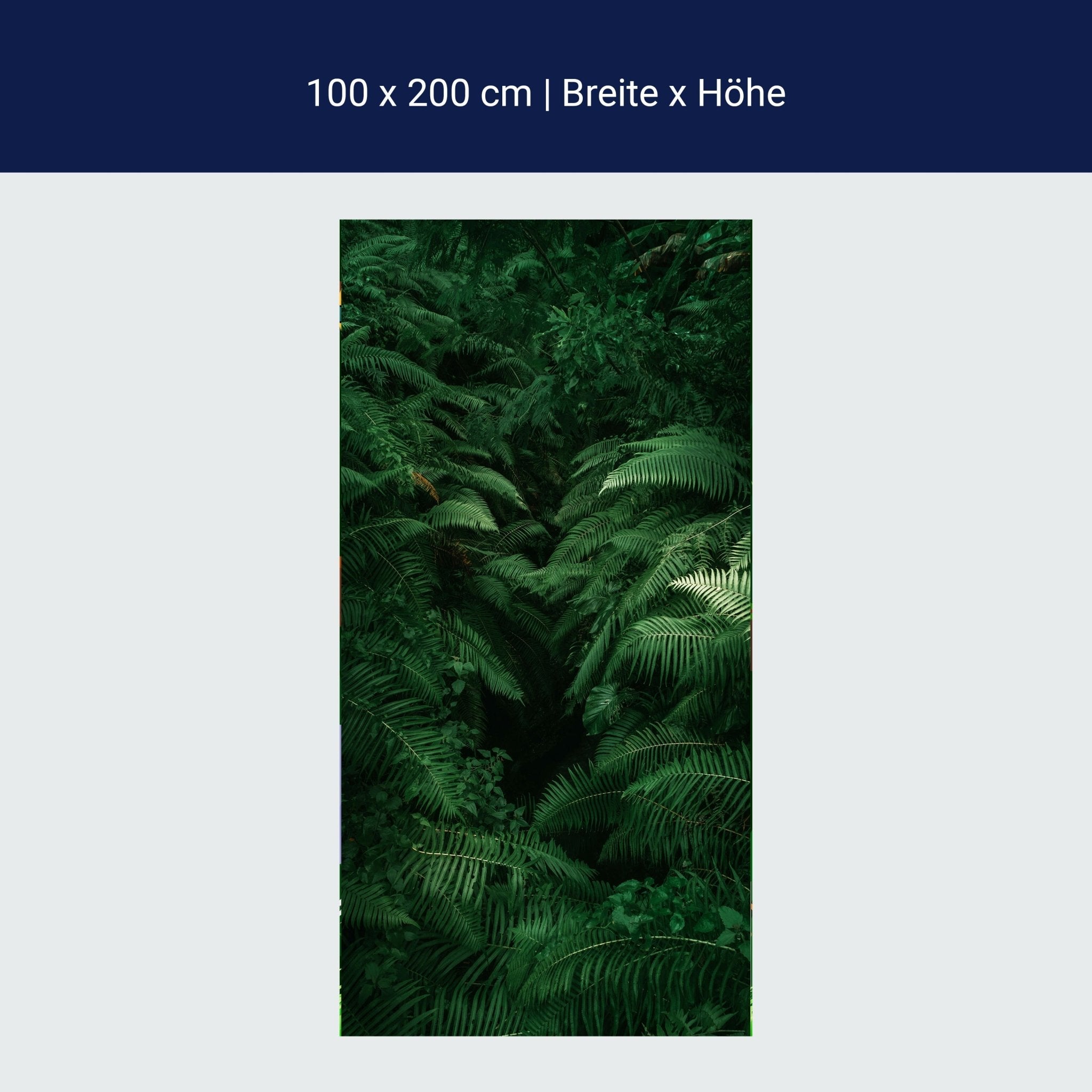 Türtapete Farne, Pflanzen, Urwald, Dschungel, Grün M1361 Türtapete Farne, Pflanzen, Urwald, Dschungel, Grün M1361