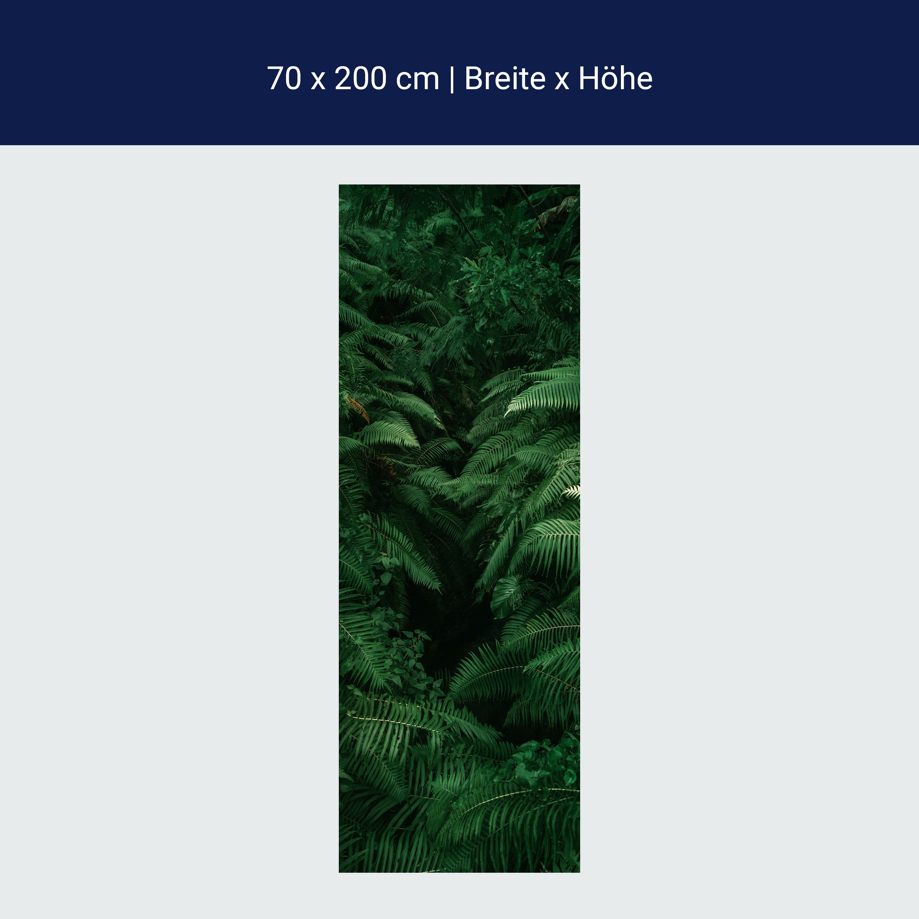 Türtapete Farne, Pflanzen, Urwald, Dschungel, Grün M1361 Türtapete Farne, Pflanzen, Urwald, Dschungel, Grün M1361