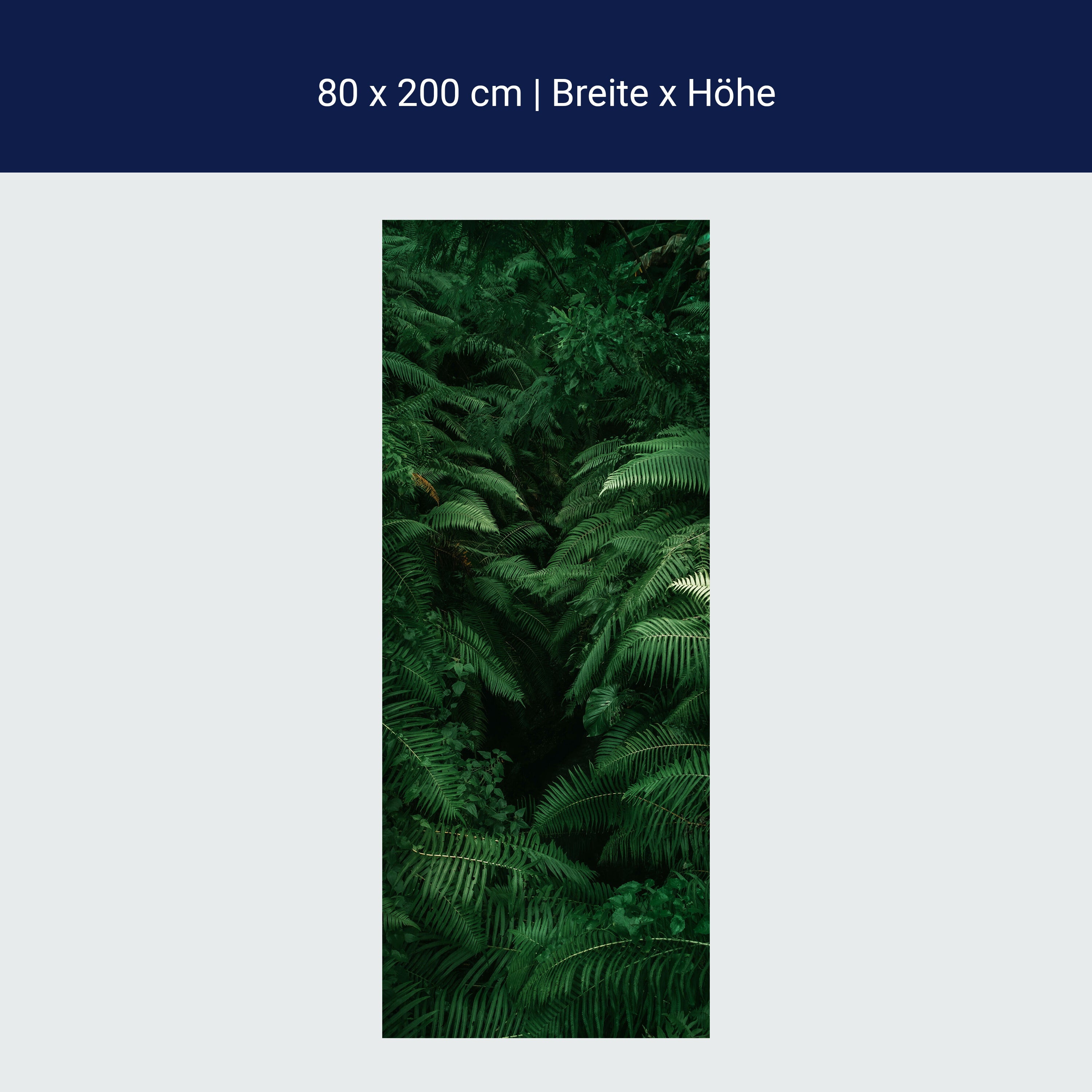Türtapete Farne, Pflanzen, Urwald, Dschungel, Grün M1361 Türtapete Farne, Pflanzen, Urwald, Dschungel, Grün M1361