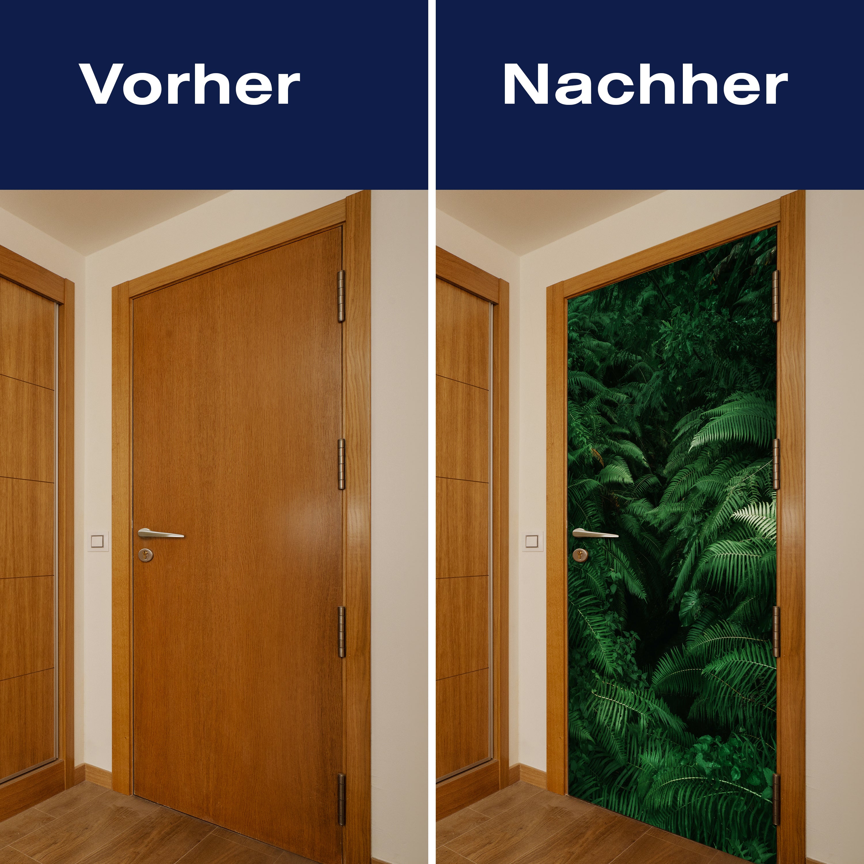 Türtapete Farne, Pflanzen, Urwald, Dschungel, Grün M1361 - Bild 10 Türtapete Farne, Pflanzen, Urwald, Dschungel, Grün M1361 - Bild 10