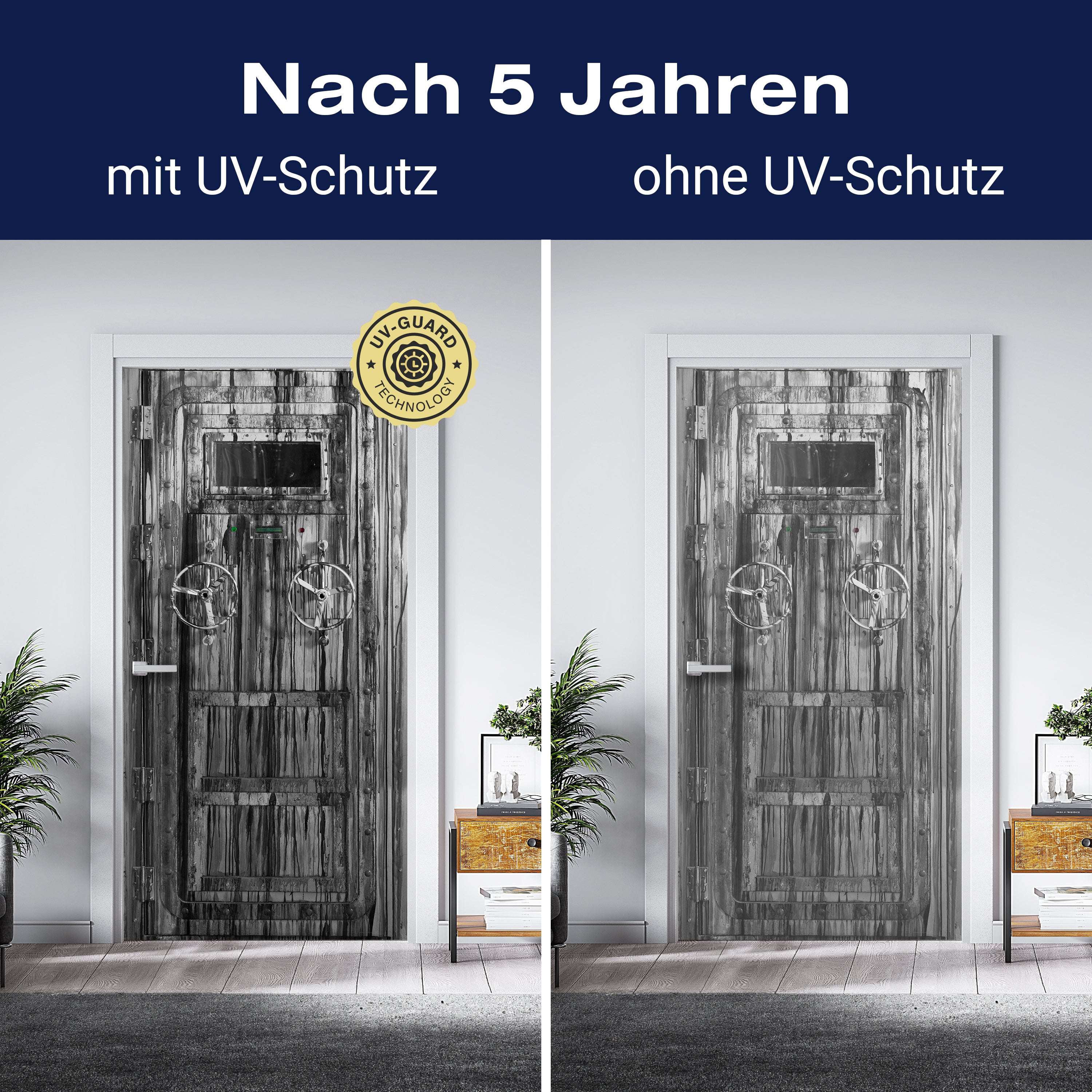 Türtapete alte Stahltür, Grunge, Räder, Fenster M1366 - Bild 4 Türtapete alte Stahltür, Grunge, Räder, Fenster M1366 - Bild 4