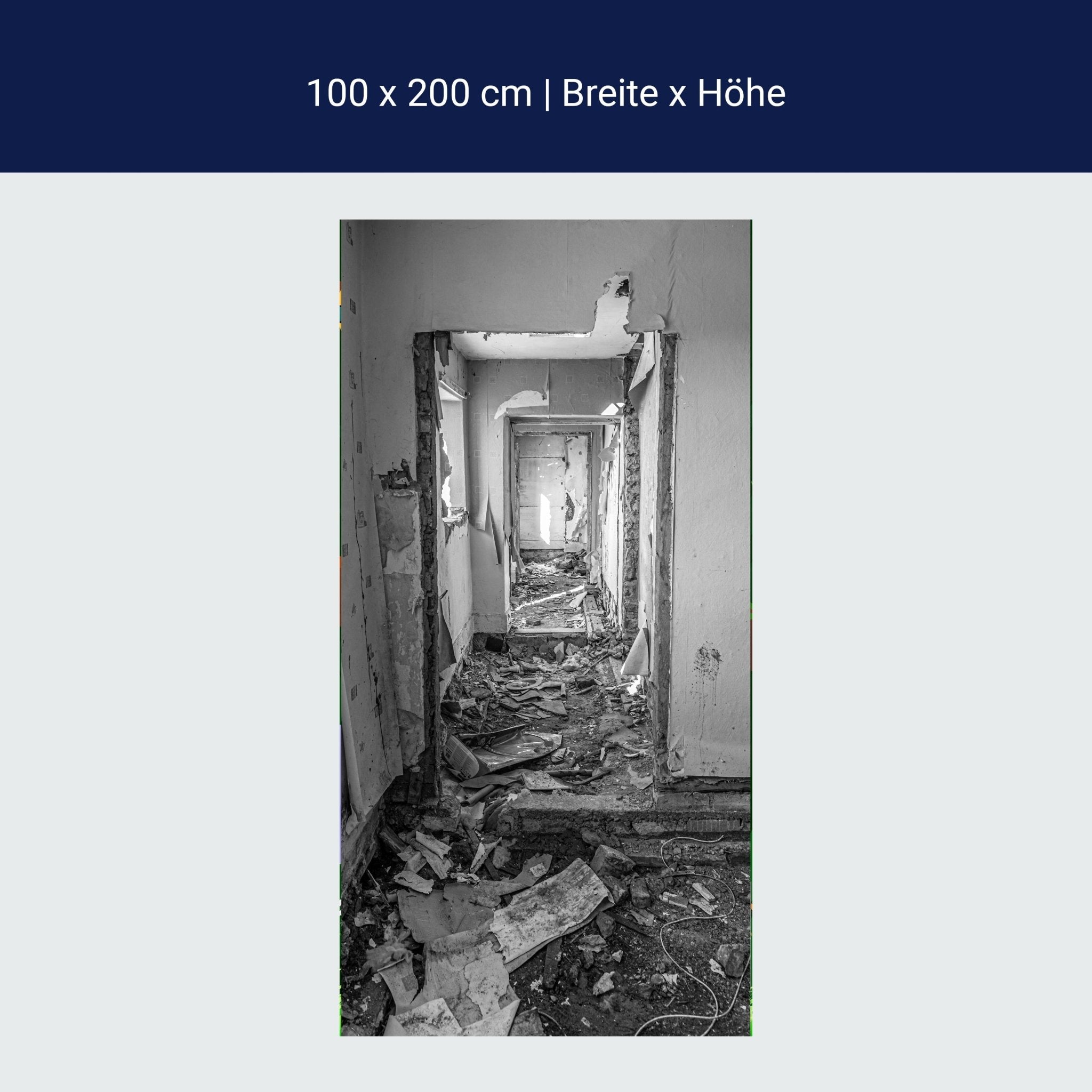 Türtapete Gang in Abriss Haus, Grunge, Tapete M1367 Türtapete Gang in Abriss Haus, Grunge, Tapete M1367