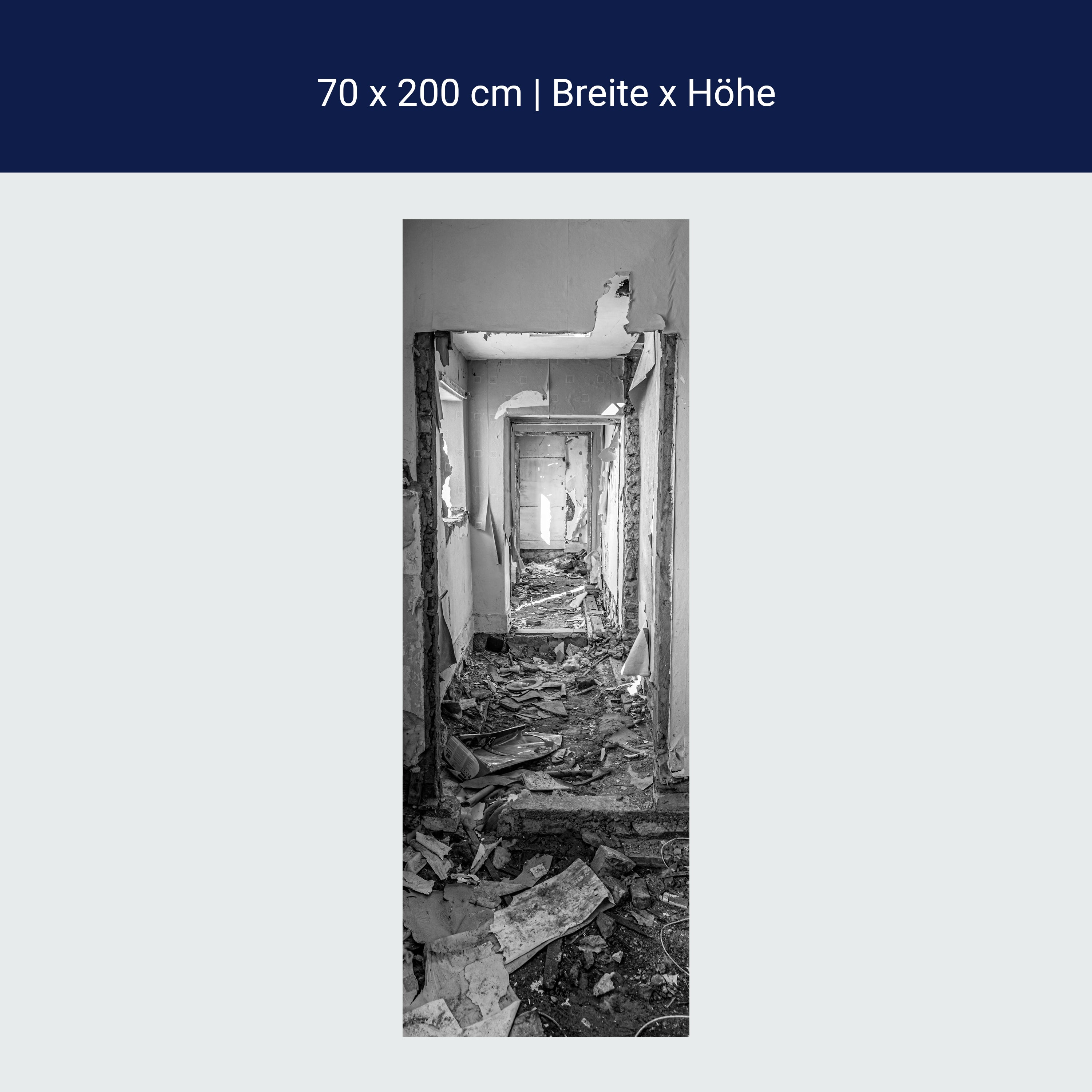 Türtapete Gang in Abriss Haus, Grunge, Tapete M1367 Türtapete Gang in Abriss Haus, Grunge, Tapete M1367