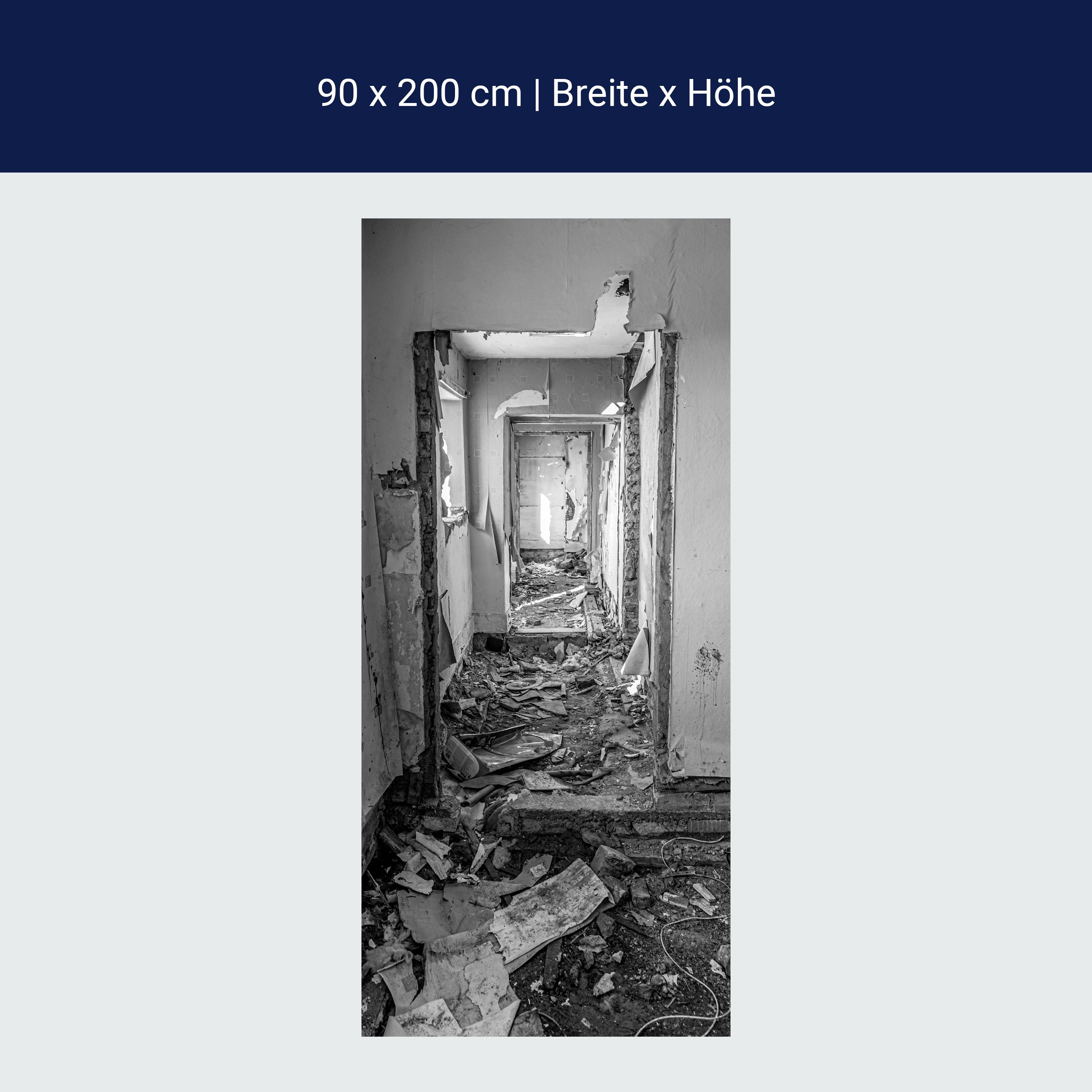 Türtapete Gang in Abriss Haus, Grunge, Tapete M1367 Türtapete Gang in Abriss Haus, Grunge, Tapete M1367