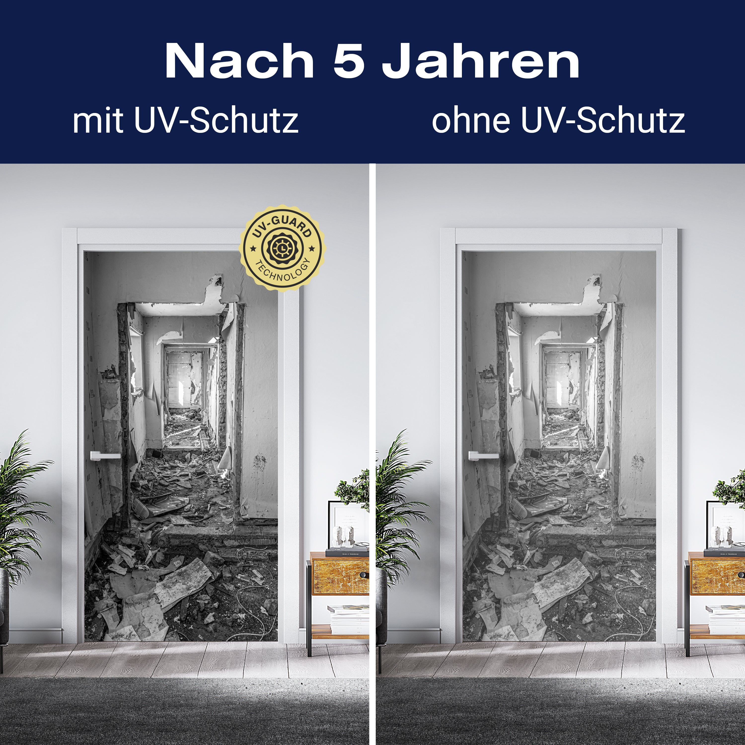 Türtapete Gang in Abriss Haus, Grunge, Tapete M1367 - Bild 4 Türtapete Gang in Abriss Haus, Grunge, Tapete M1367 - Bild 4