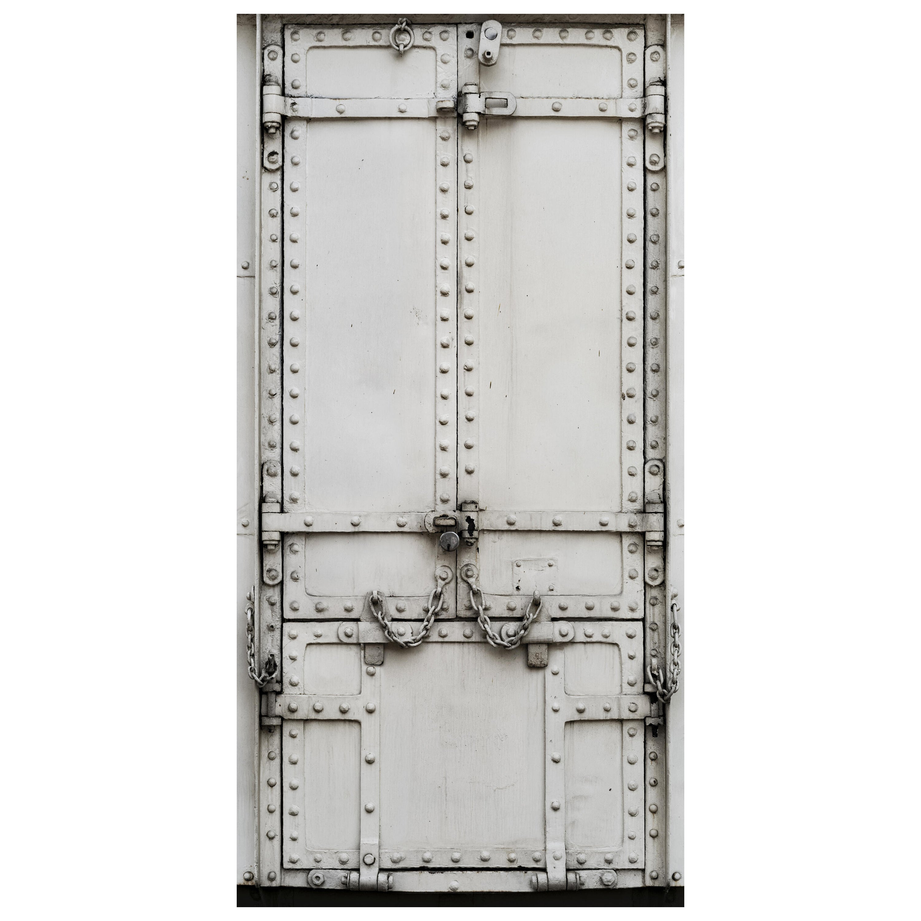 Türtapete verschlossene Stahltür, Ketten, Schloss M1368 - Bild 2 Türtapete verschlossene Stahltür, Ketten, Schloss M1368 - Bild 2