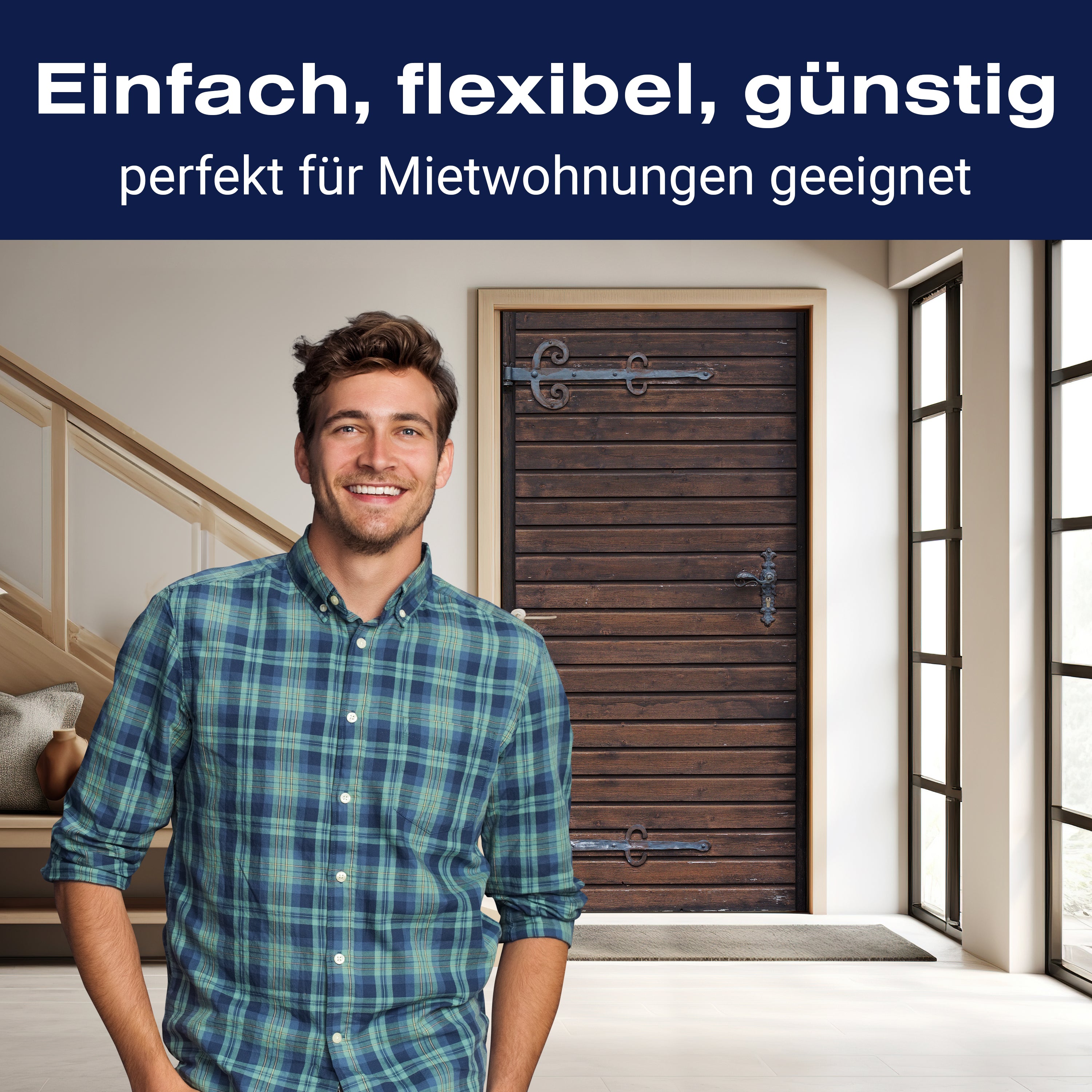 Türtapete rustikale Holztür, beschläge, Holz M1369 - Bild 3 Türtapete rustikale Holztür, beschläge, Holz M1369 - Bild 3