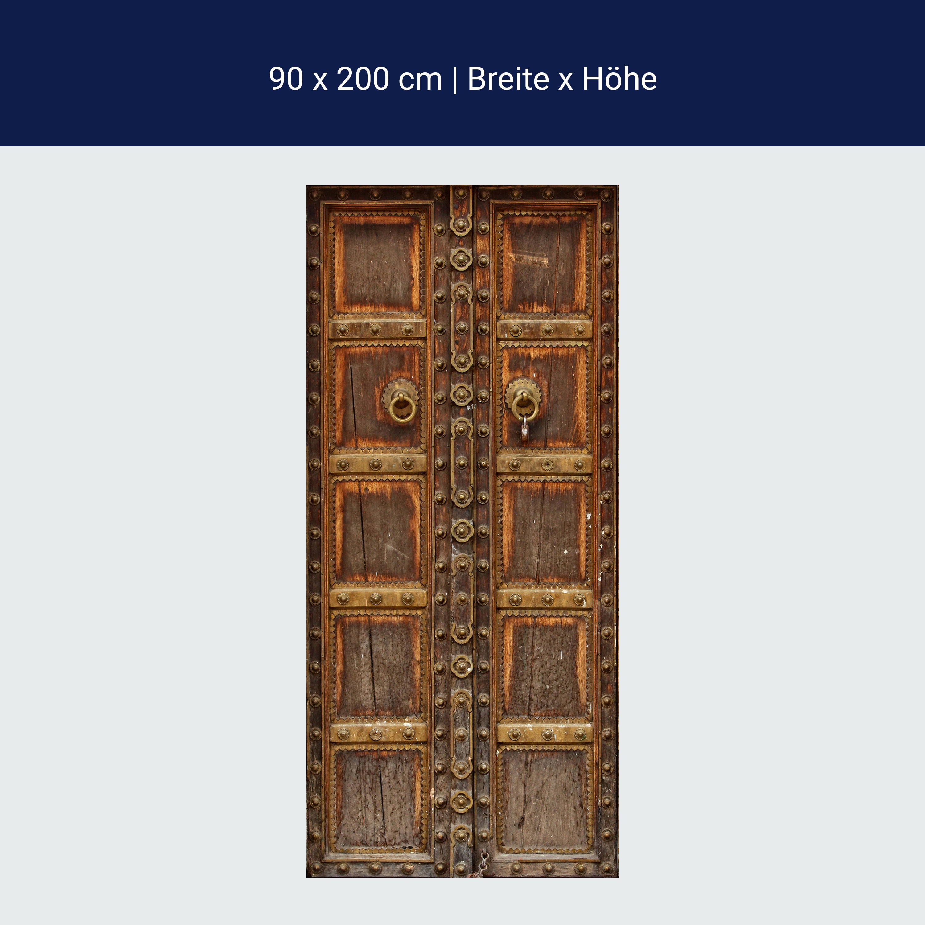 Türtapete mittelalterliche Tür, Holz, Metall M1371 Türtapete mittelalterliche Tür, Holz, Metall M1371