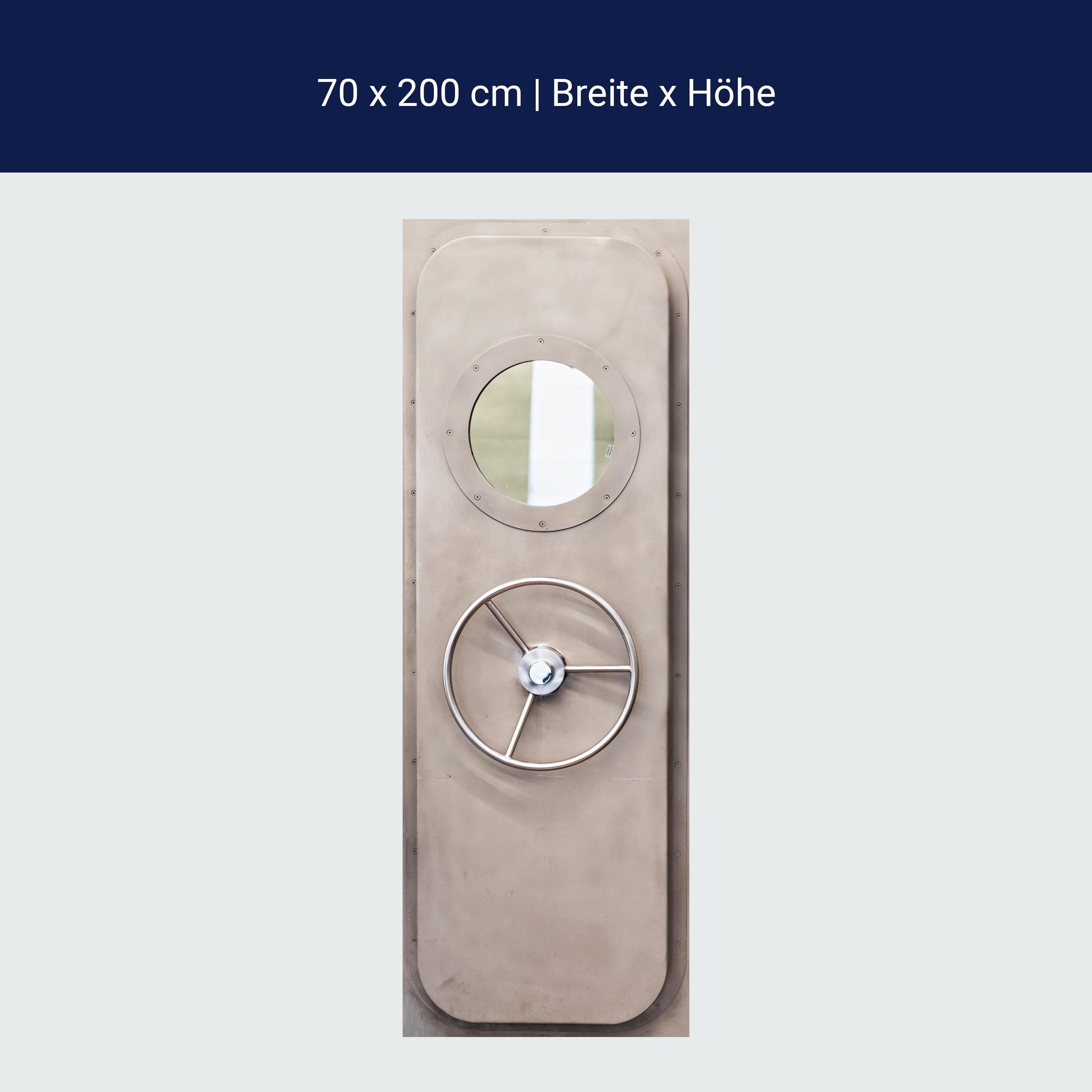 Türtapete Metalltür mit Bullauge, Rad, Schiff M1373 Türtapete Metalltür mit Bullauge, Rad, Schiff M1373