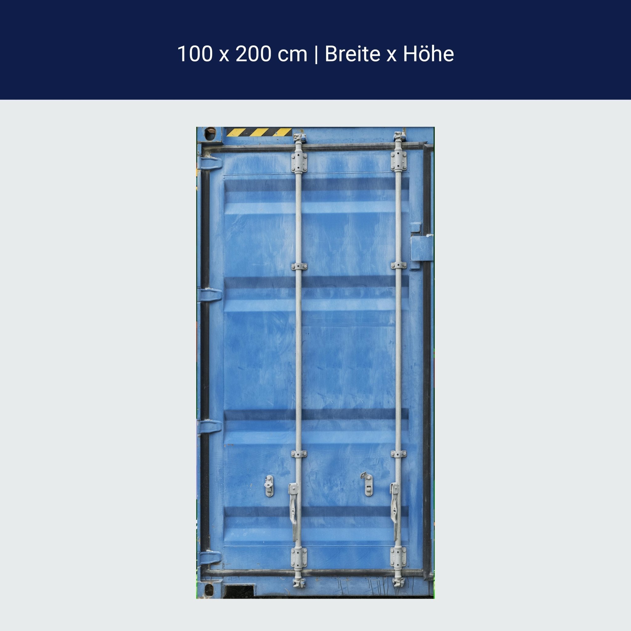 Türtapete Blaue Container Tür, Metall, Übersee M1377 Türtapete Blaue Container Tür, Metall, Übersee M1377