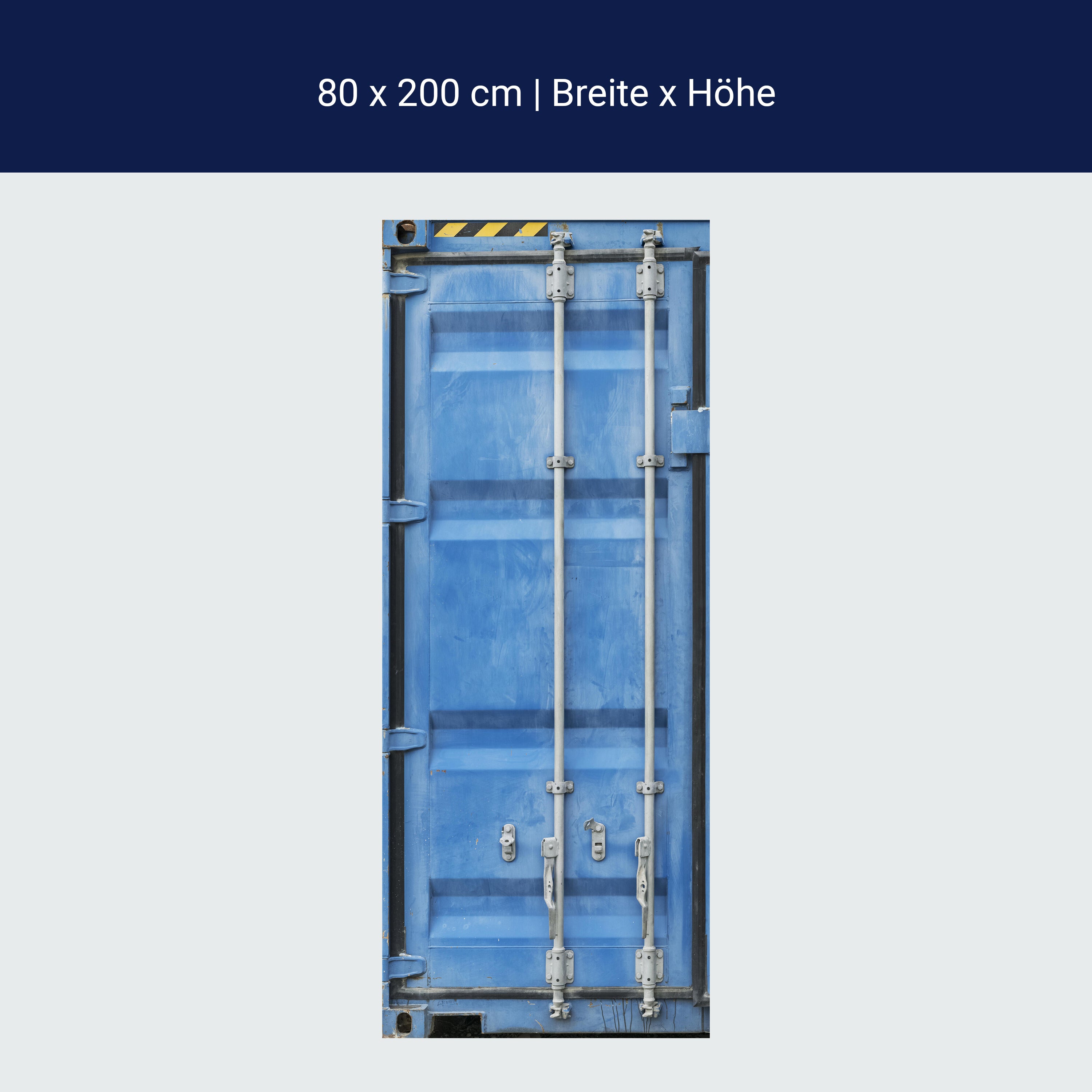 Türtapete Blaue Container Tür, Metall, Übersee M1377 Türtapete Blaue Container Tür, Metall, Übersee M1377
