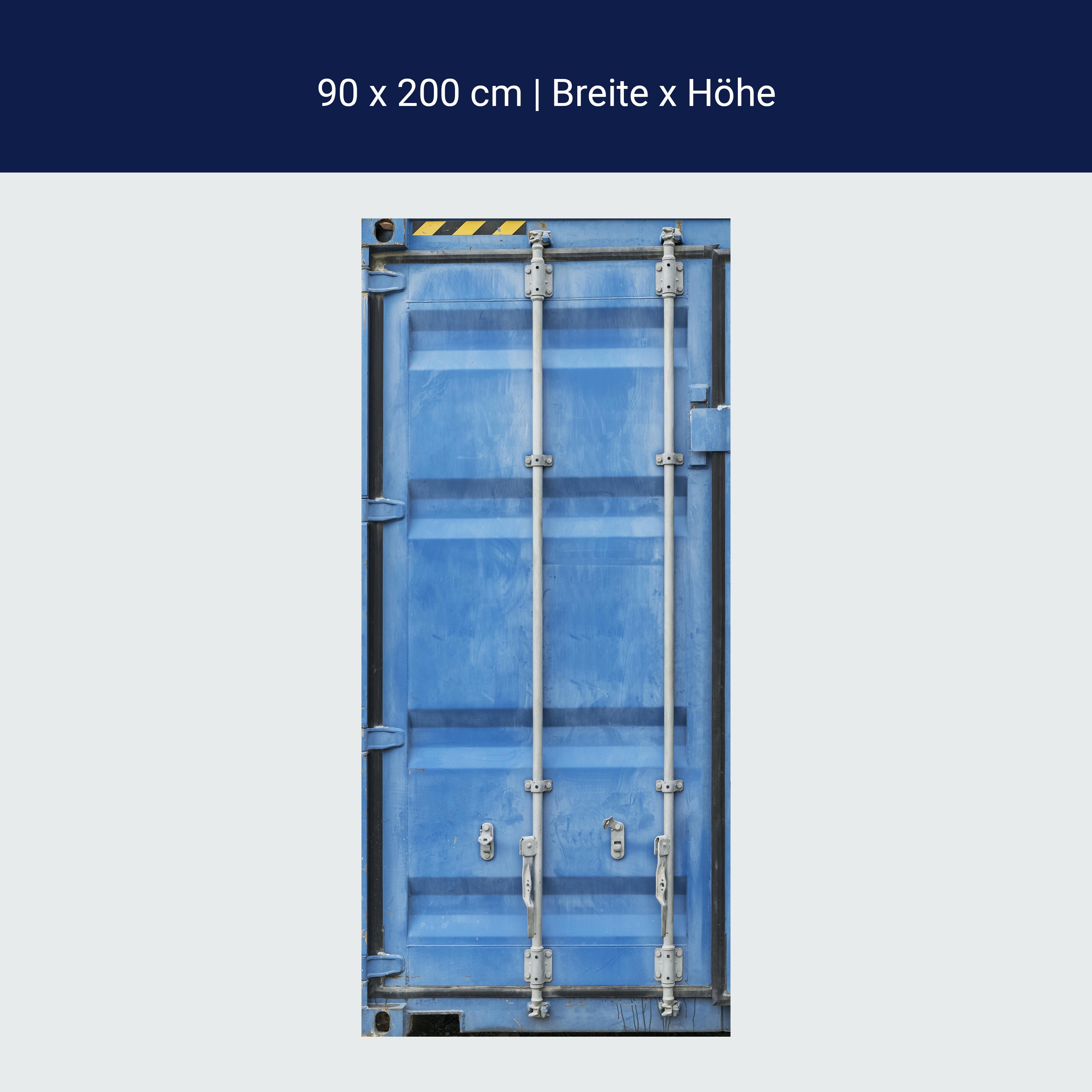 Türtapete Blaue Container Tür, Metall, Übersee M1377 Türtapete Blaue Container Tür, Metall, Übersee M1377