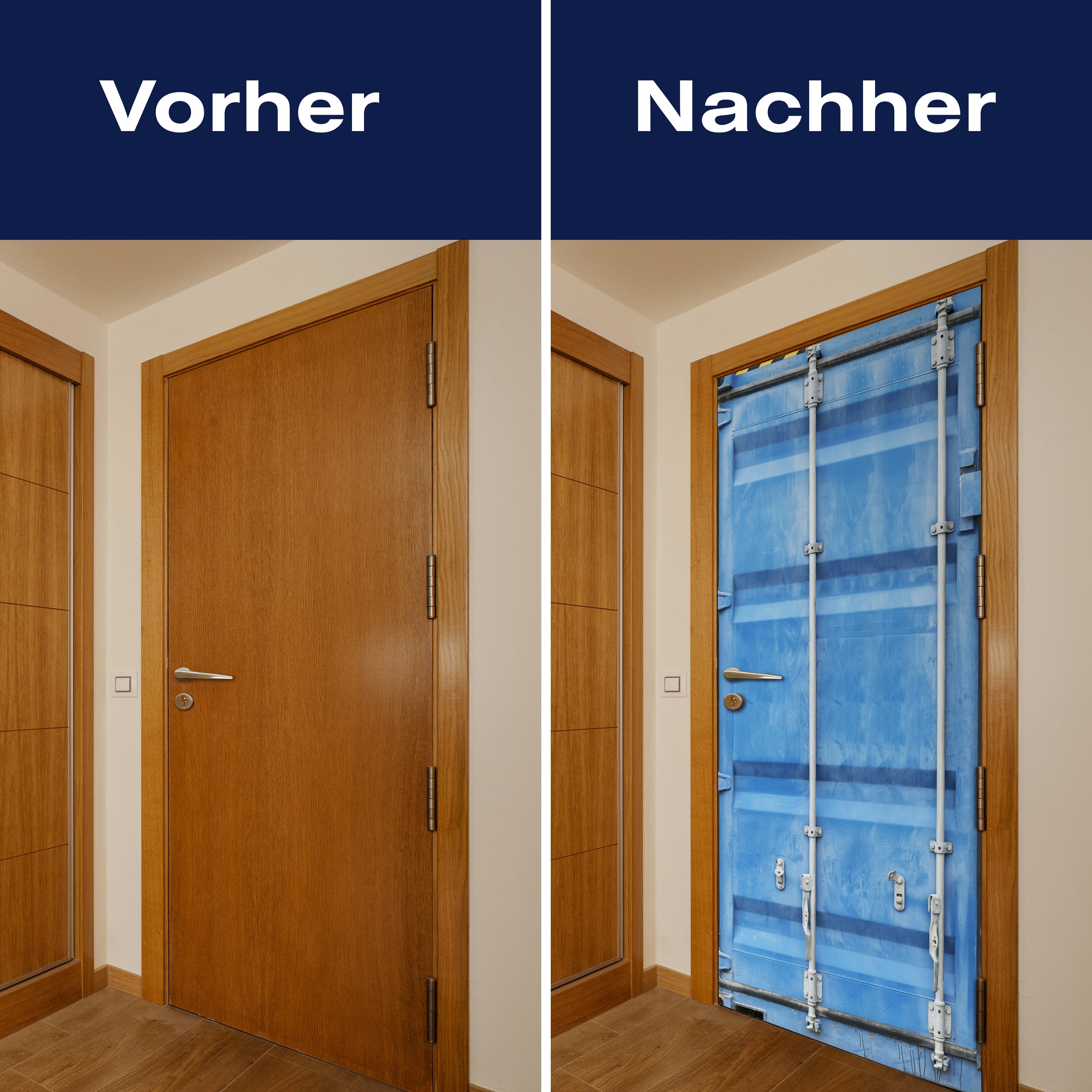 Türtapete Blaue Container Tür, Metall, Übersee M1377 - Bild 10 Türtapete Blaue Container Tür, Metall, Übersee M1377 - Bild 10