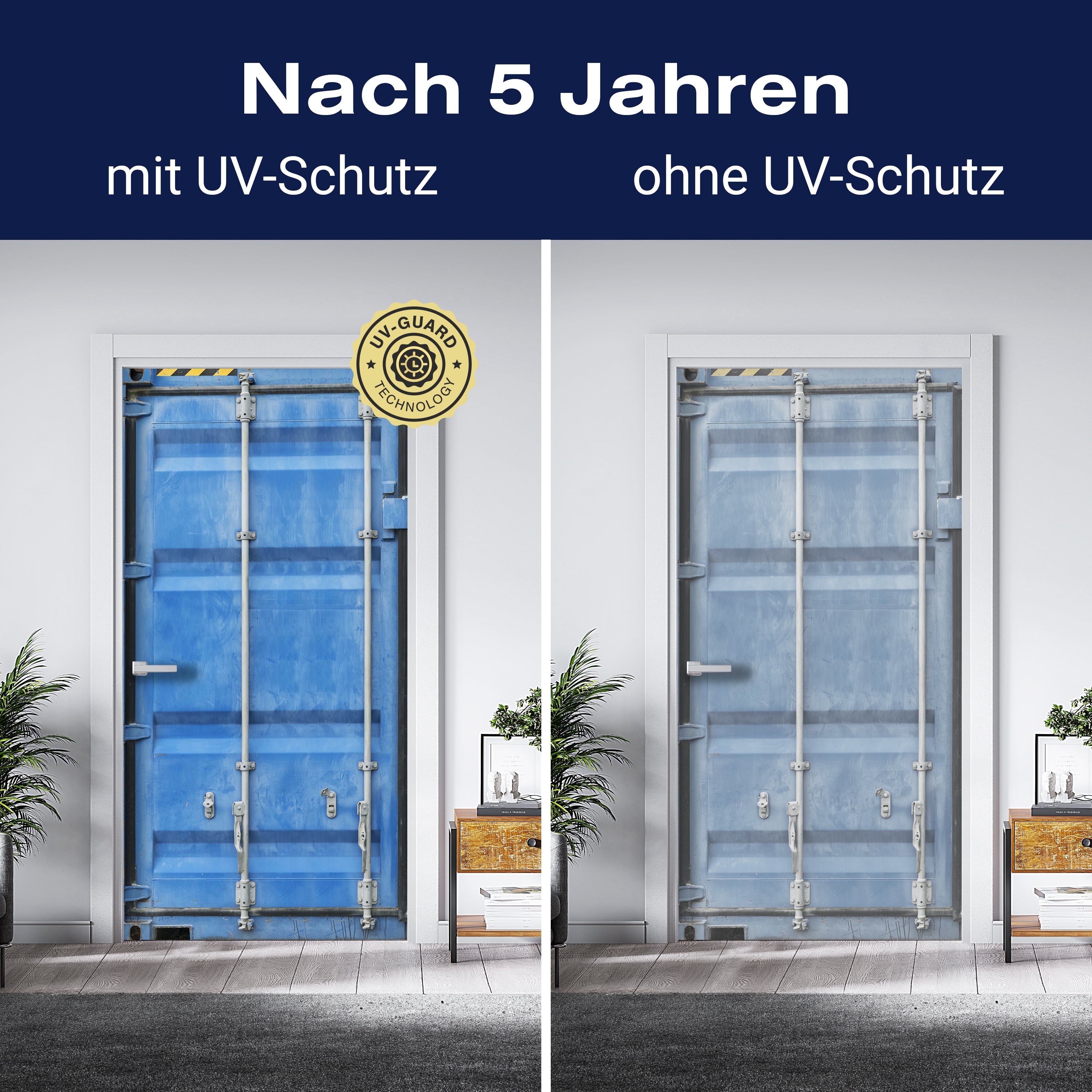 Türtapete Blaue Container Tür, Metall, Übersee M1377 - Bild 4 Türtapete Blaue Container Tür, Metall, Übersee M1377 - Bild 4